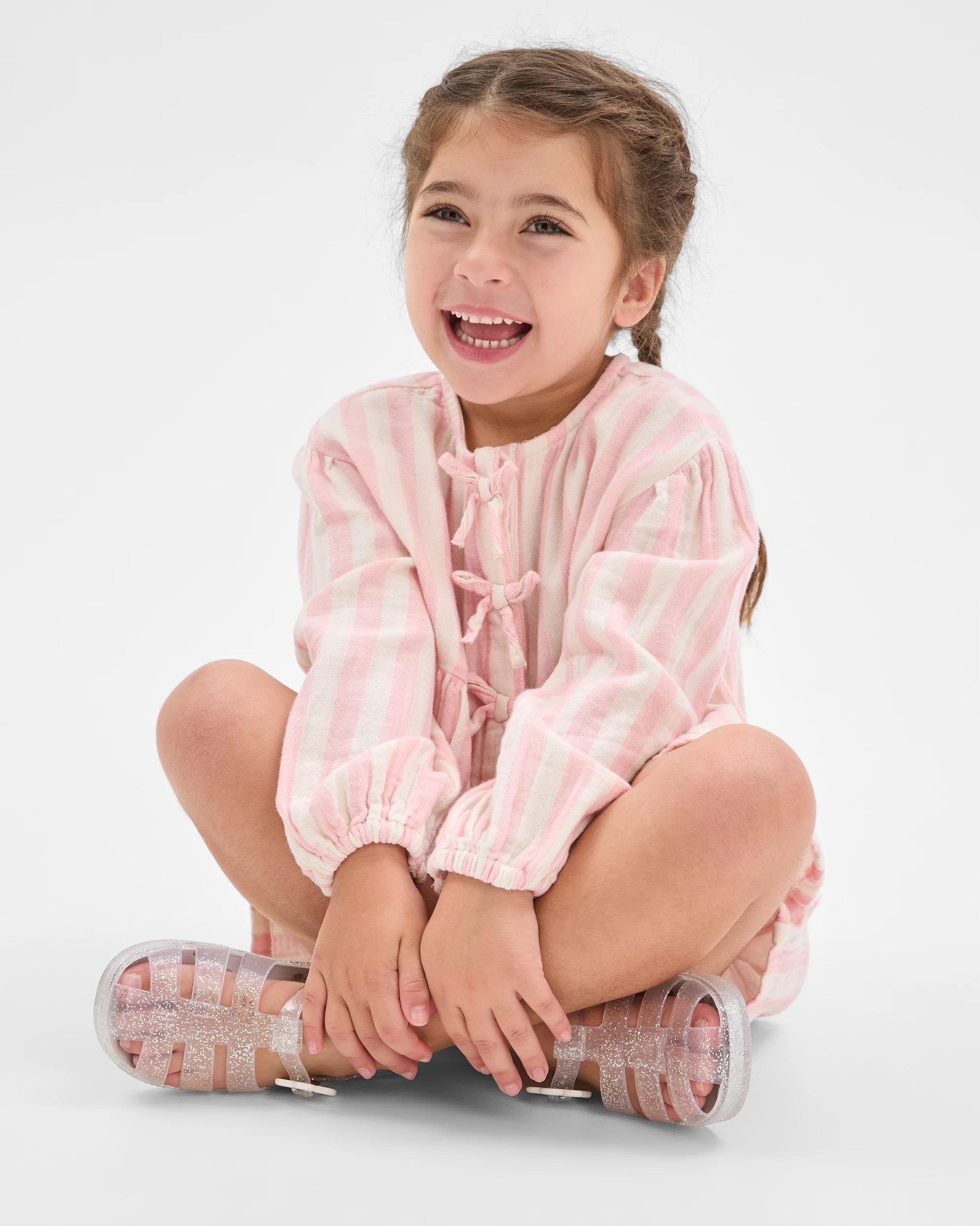 2 Target Kids Woven Top and Shorts 2 Piece Set PINK STRIPE, 2 of 7