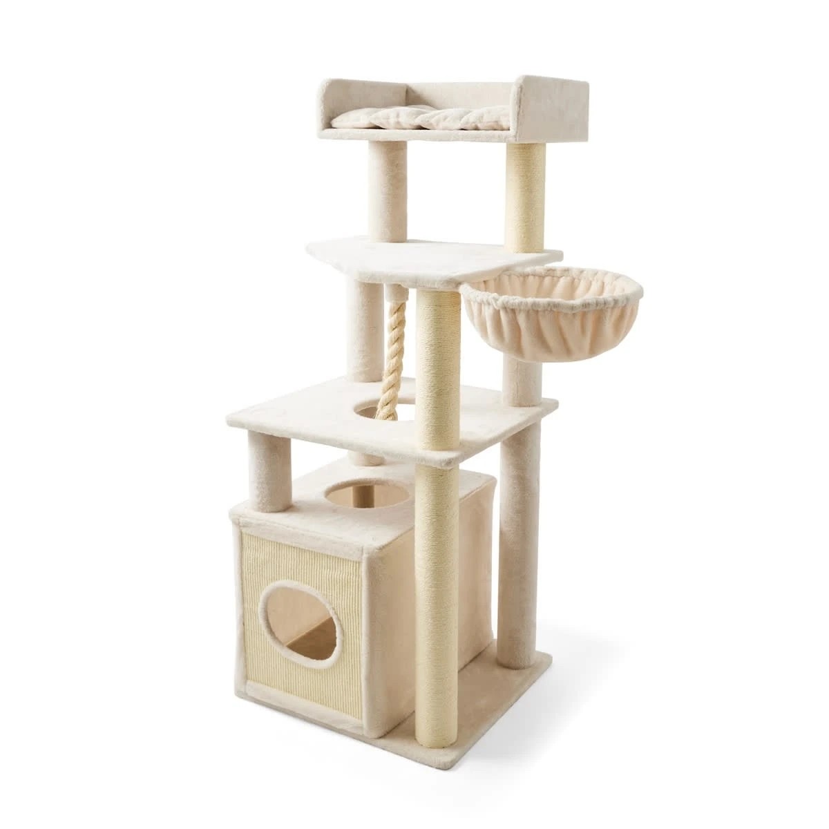 6 Cat Tower - Cream, 6 of 10