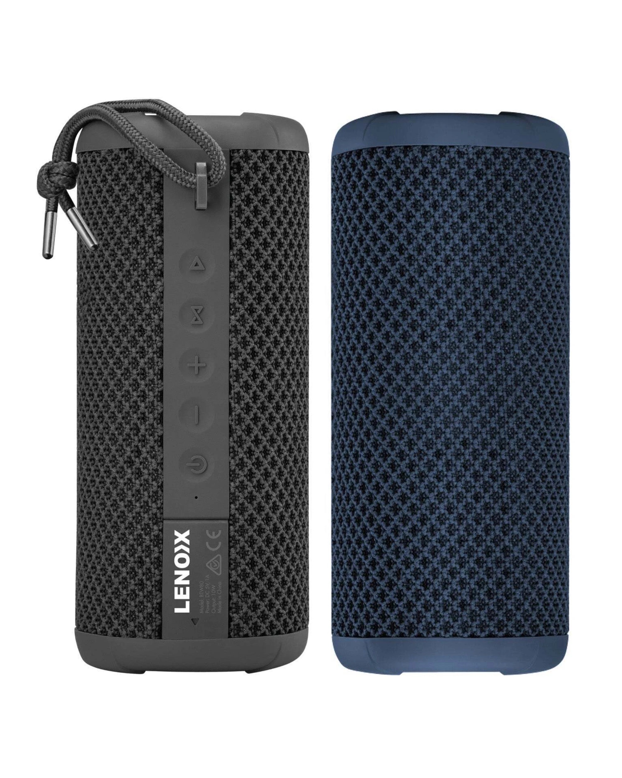 1 Lenoxx IPX7 Waterproof & Portable Bluetooth Speaker (Black) 10W, 360 Audio, 1 of 5