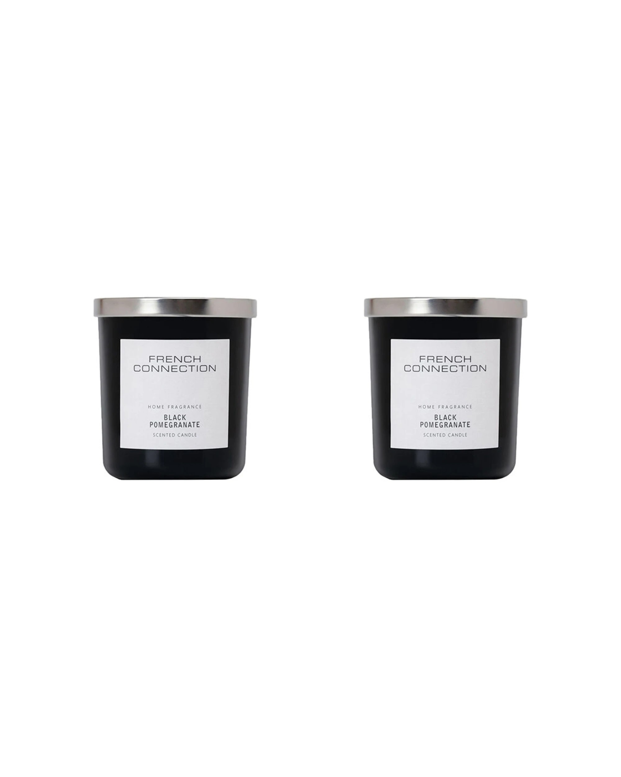 1 French Connection Pomegranate 1 Wick 30hr Small Candle 2PK 158g - Black, 1 of 3