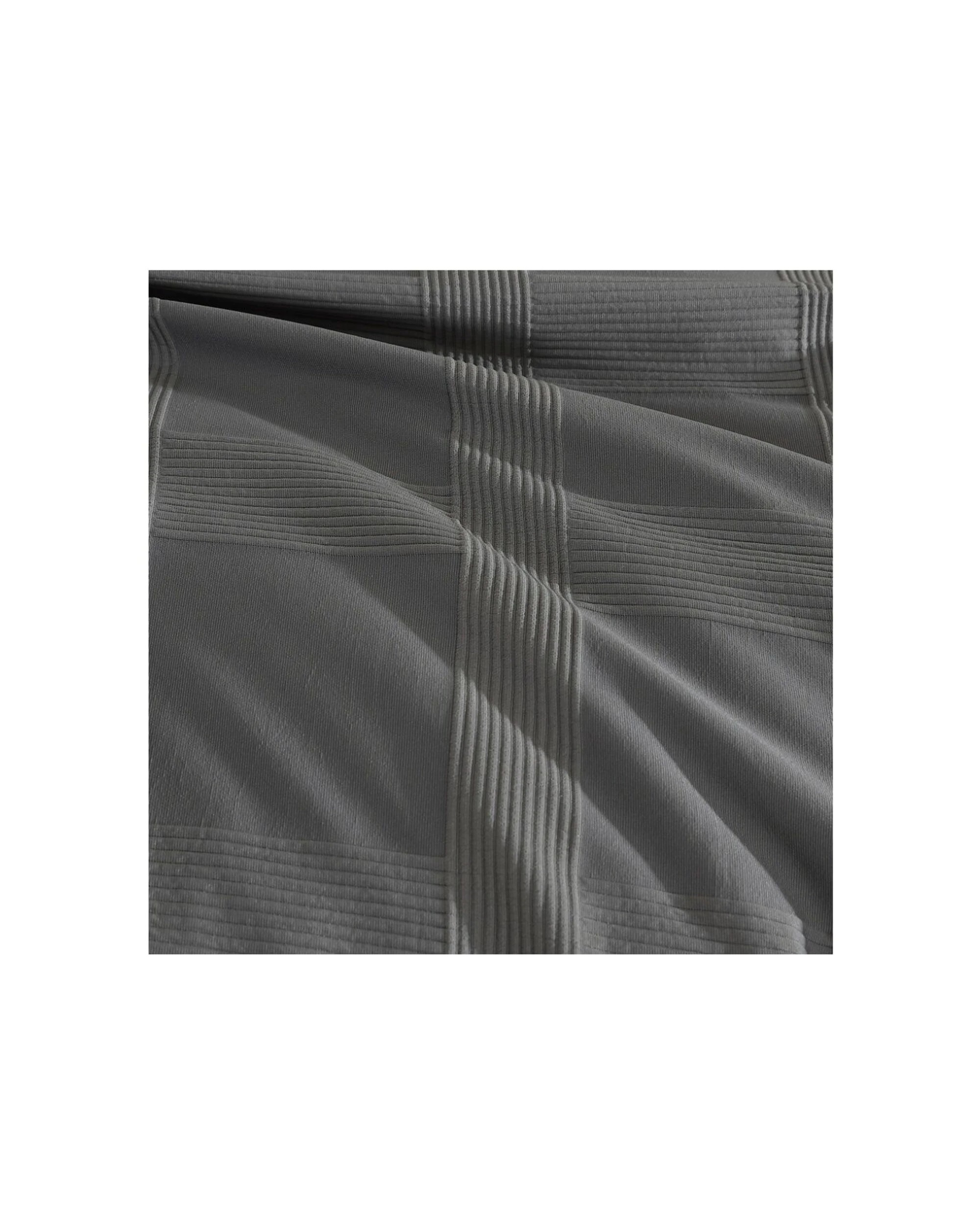 2 Ardor Shiloh Sutle Check Textured Quilt Duvet Cover Set Queen - Charcoal, 2 of 2
