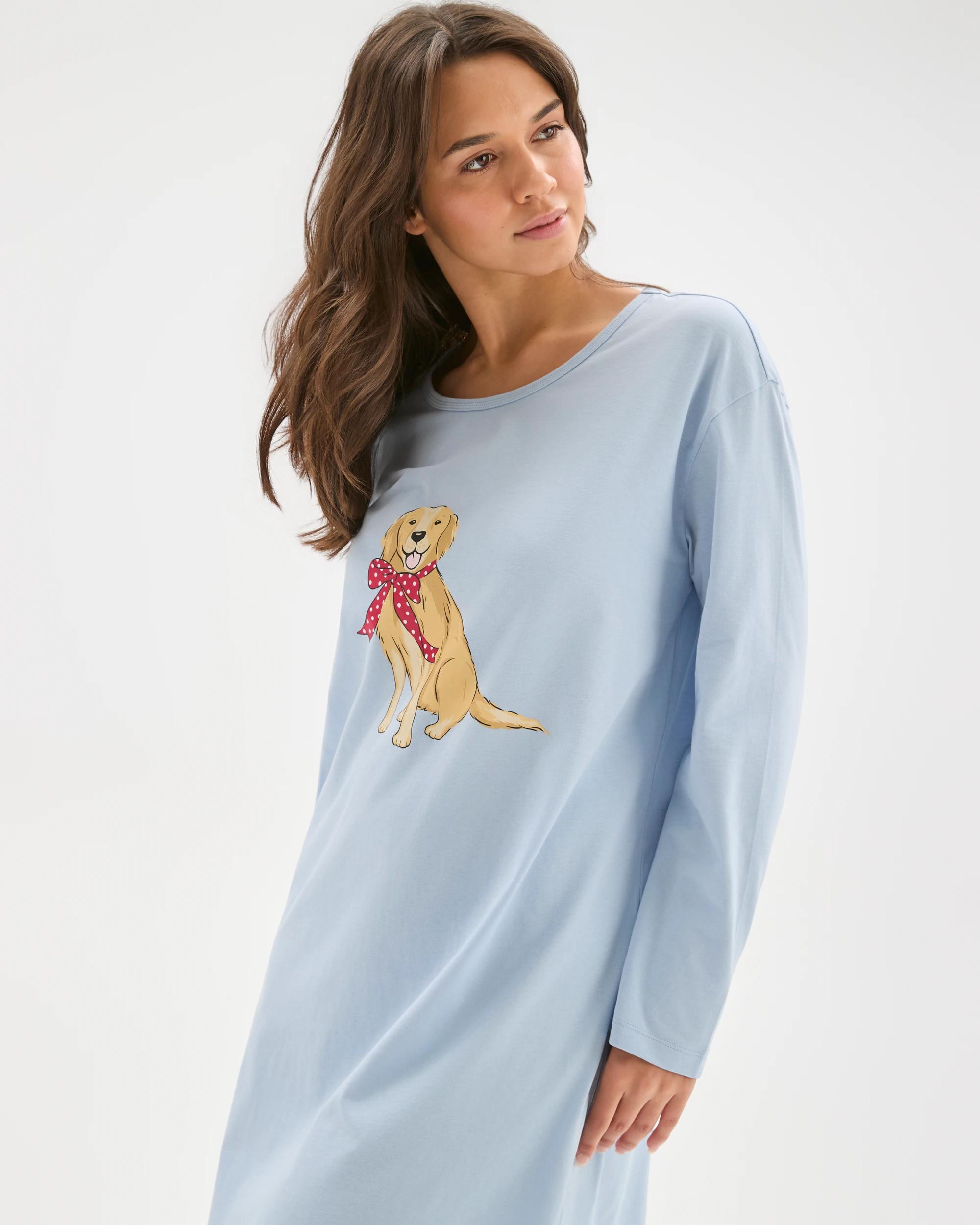 1 Target Woman Australian Cotton Long Sleeve T-Shirt Nightie RETRIEVER, 1 of 6