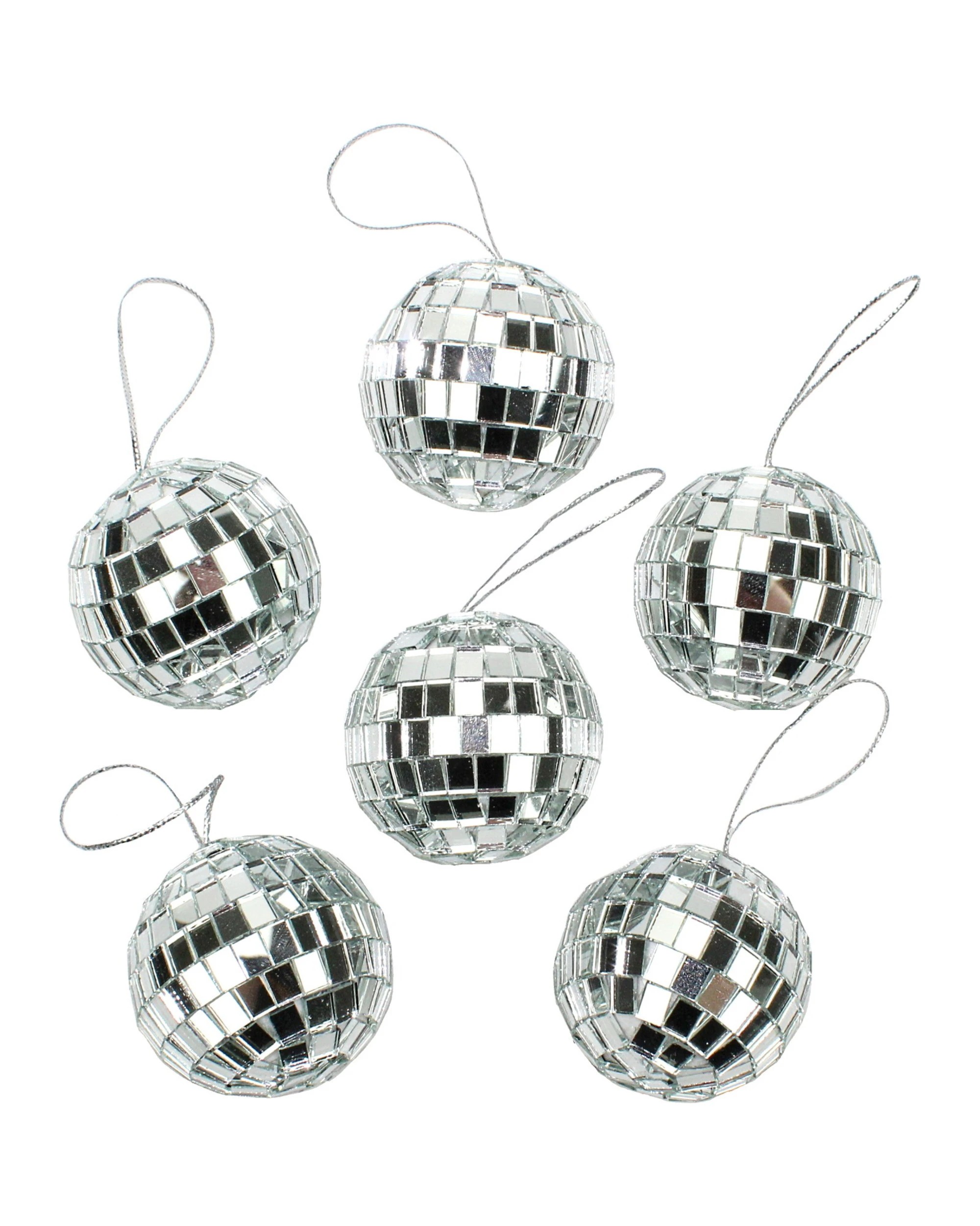 1 Partyrama Disco Mirror Balls 5cm Pack of 6, 1 of 3