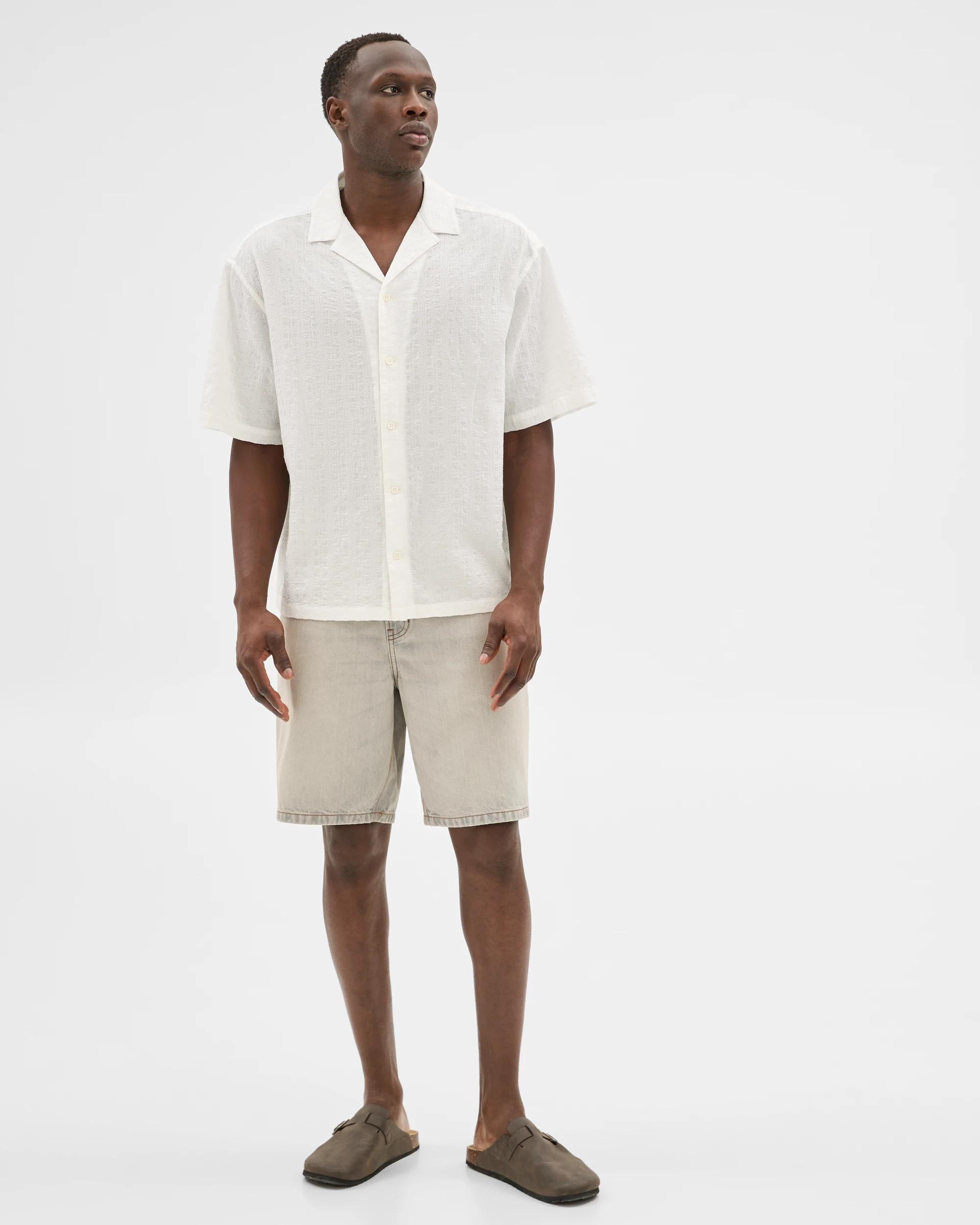 1 Denim Loose Shorts - Commons SILVER, 1 of 6