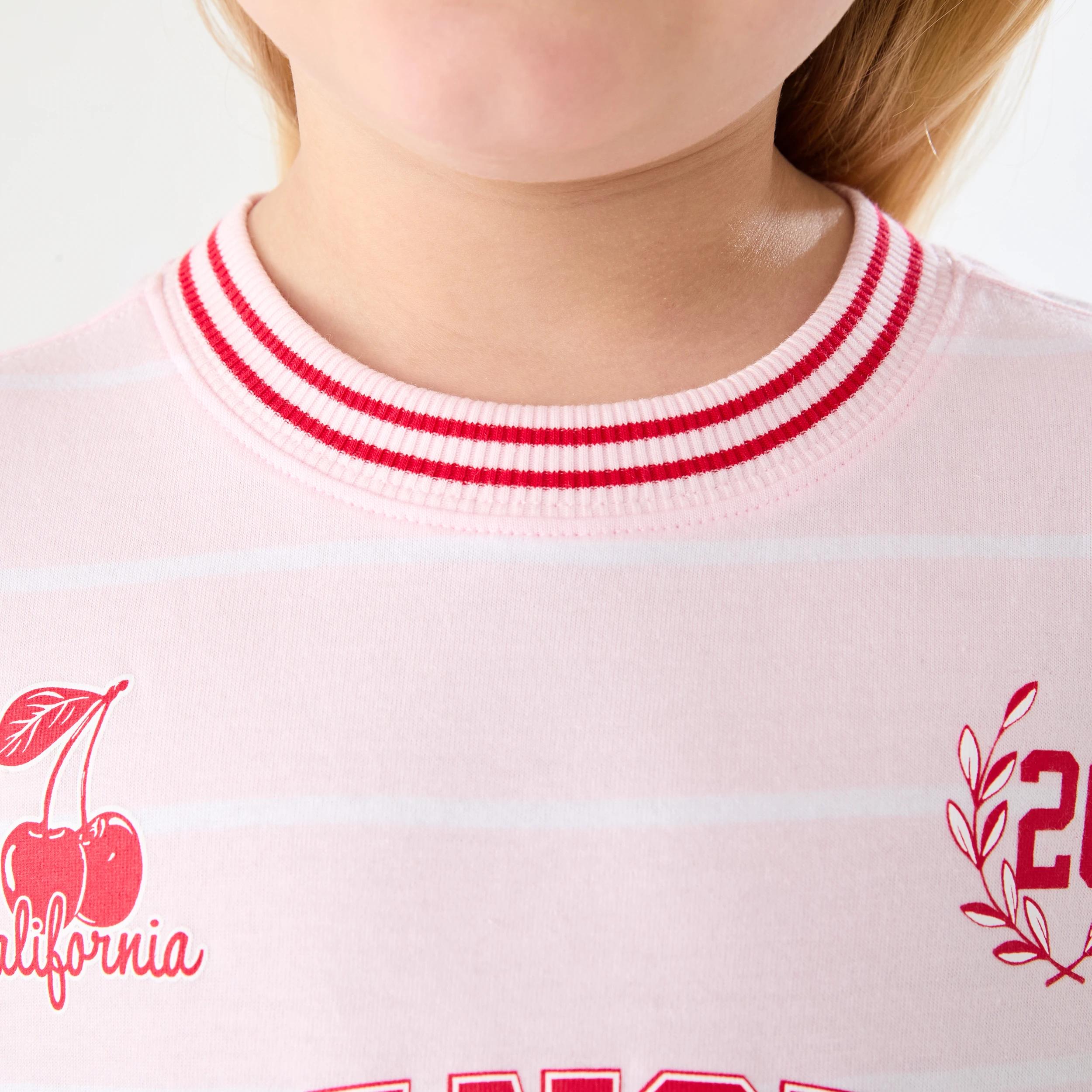 4 Short Sleeve Oversized Sporty T-shirt Pnk La, 4 of 7
