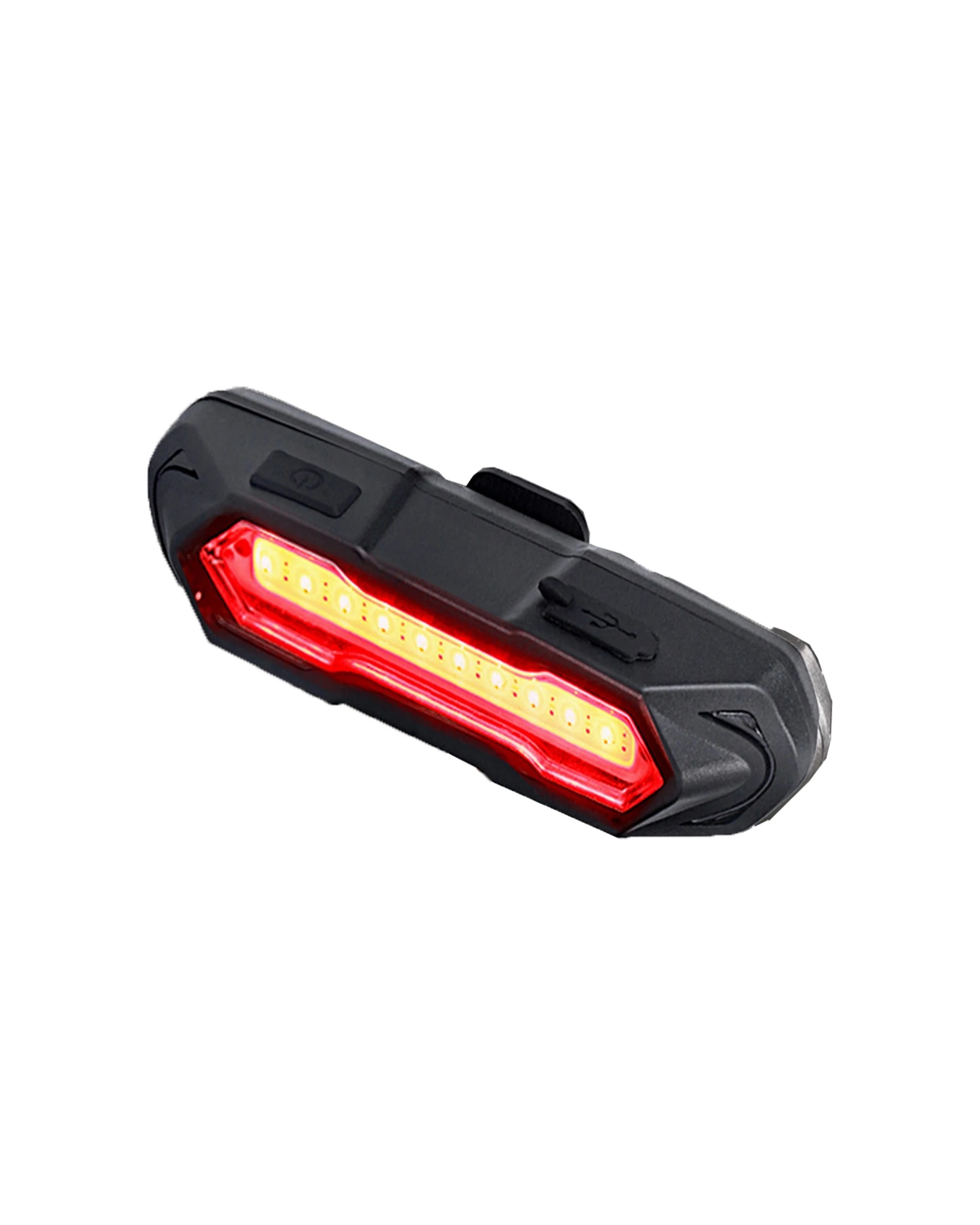 1 Sansai 9cm USB Rechargeable Bicycle Bike Tail Light with 5 Modes - Black, 1 of 6