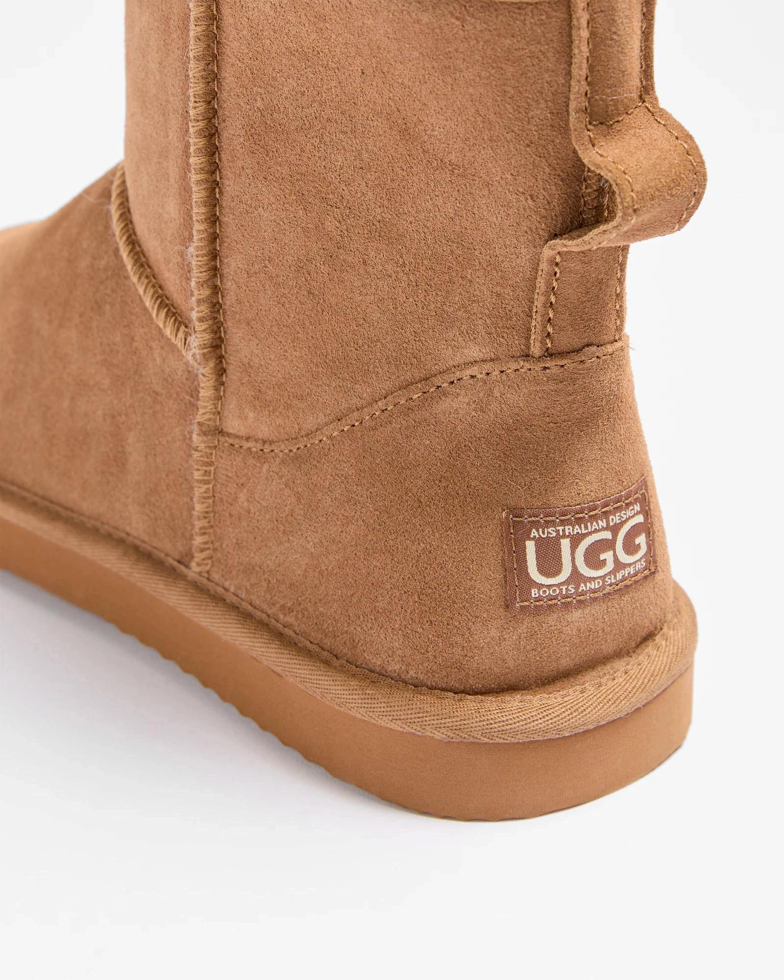 2 Australian Design Ugg Boots and Slippers Mens Sheepskin and Leather Slipper Boot CHESTNUT, 2 of 3