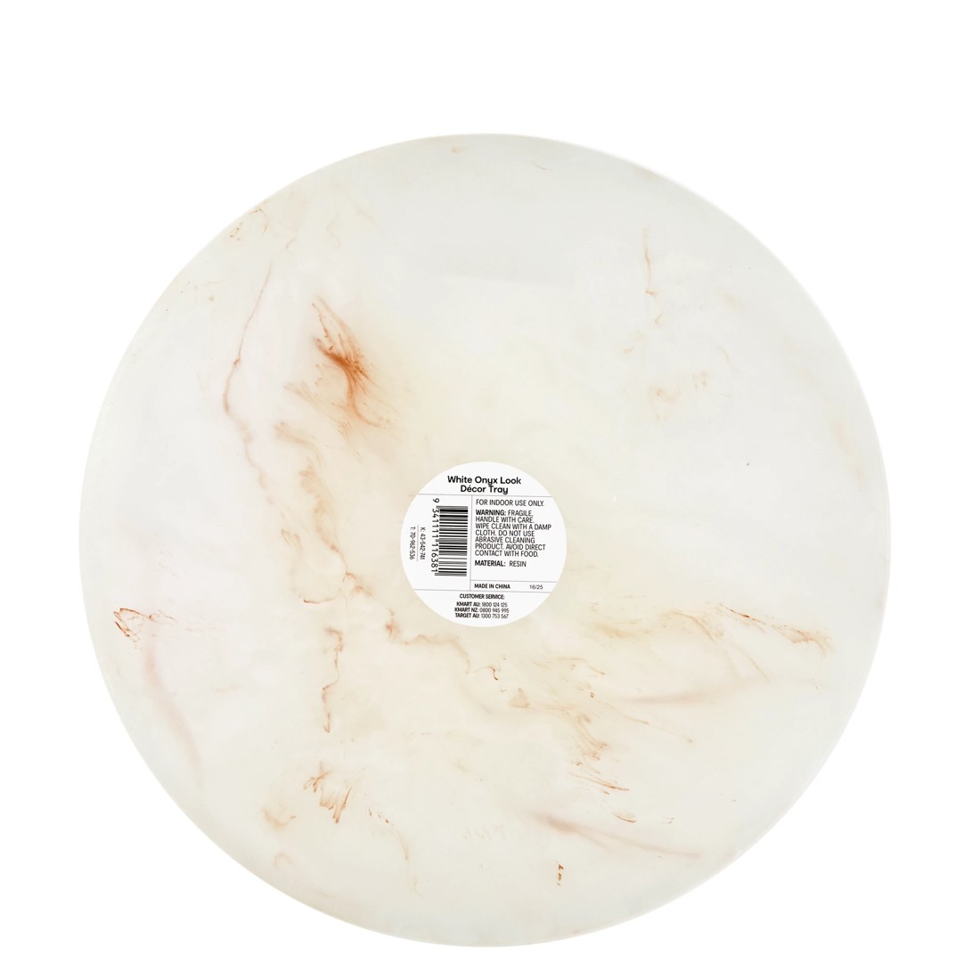 5 White Onyx Look Decor Tray, 5 of 5