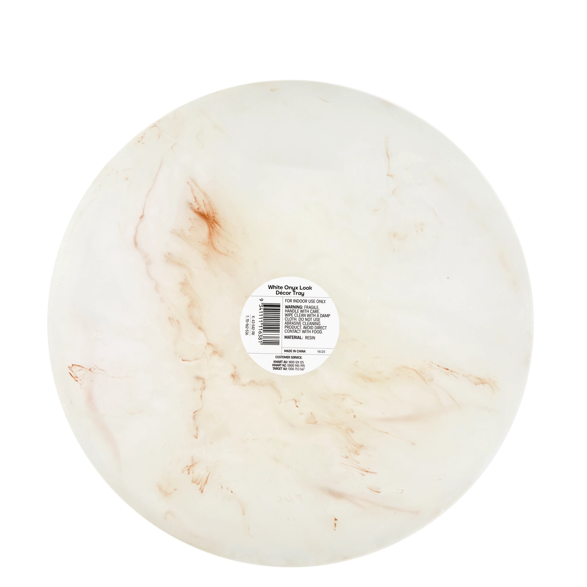 5 White Onyx Look Decor Tray, 5 of 5