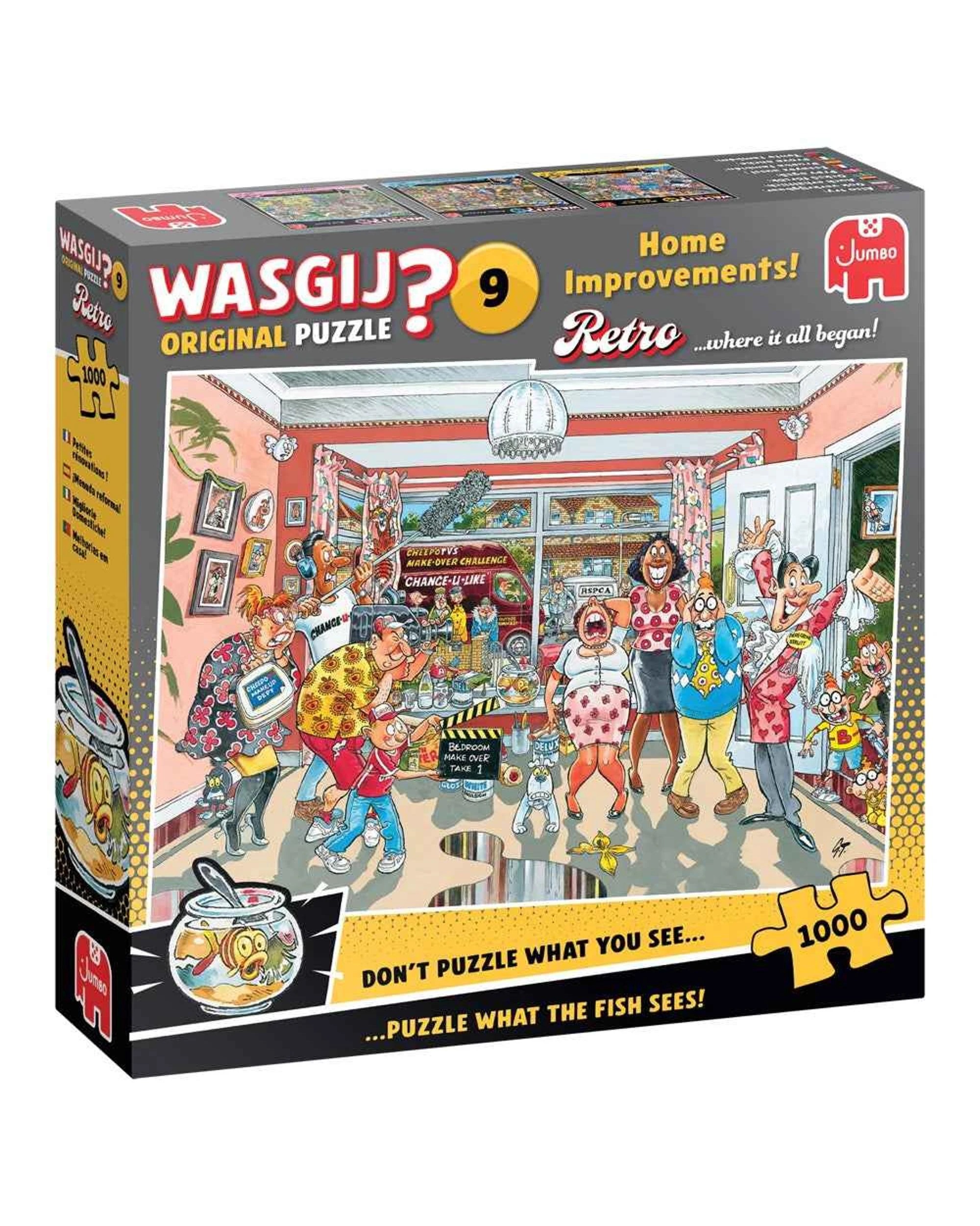 1 Jumbo WASGIJ Original #9 Home Improvements Retro 1000 Piece Jigsaw Puzzle, 1 of 3