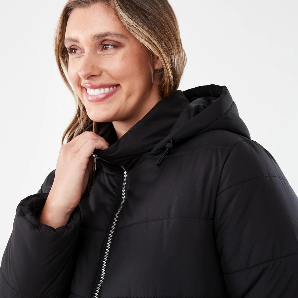 5 Mid Length Puffer Jacket Black, 5 of 7