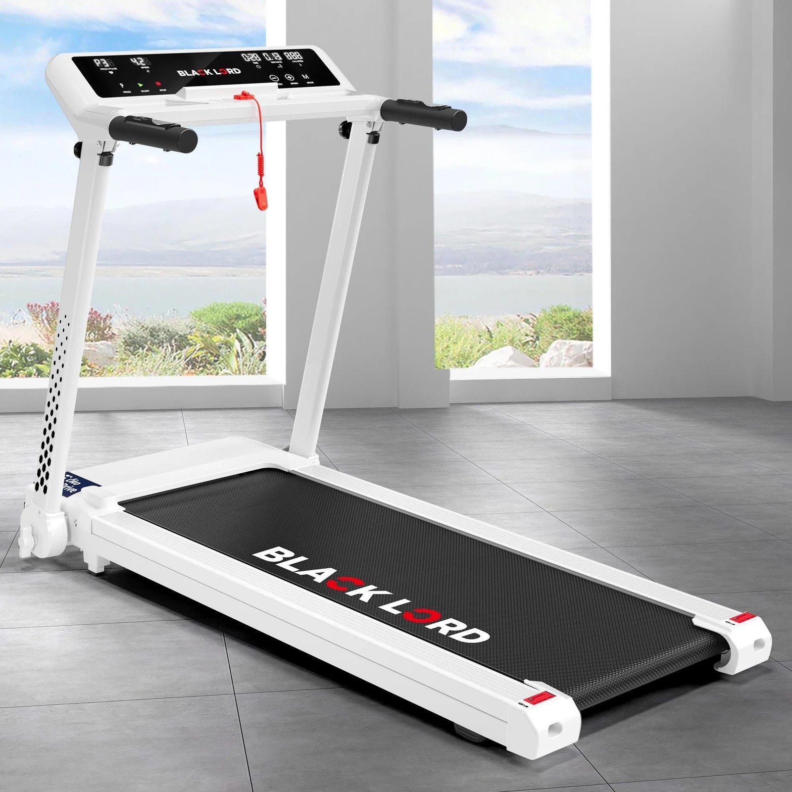2 Black Lord Treadmill Electric Exercise Running Machine Foldable Home Gym Fitness - White, 2 of 10