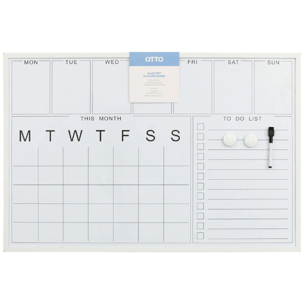 1 Otto Monthly & Weekly Planner Board 900 x 600mm White, 1 of 8