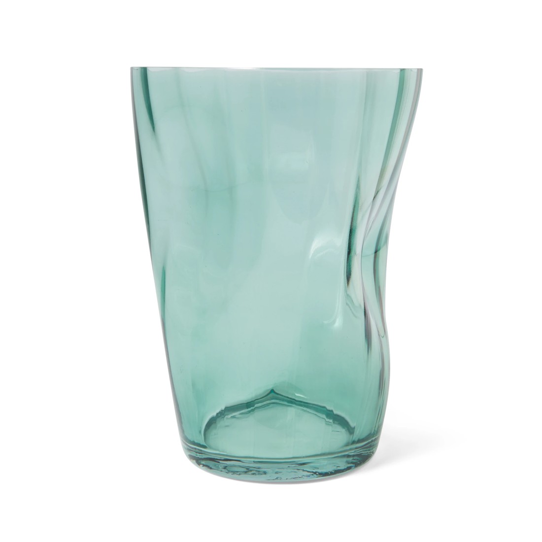 2 Wavy Green Glass Vase, 2 of 6