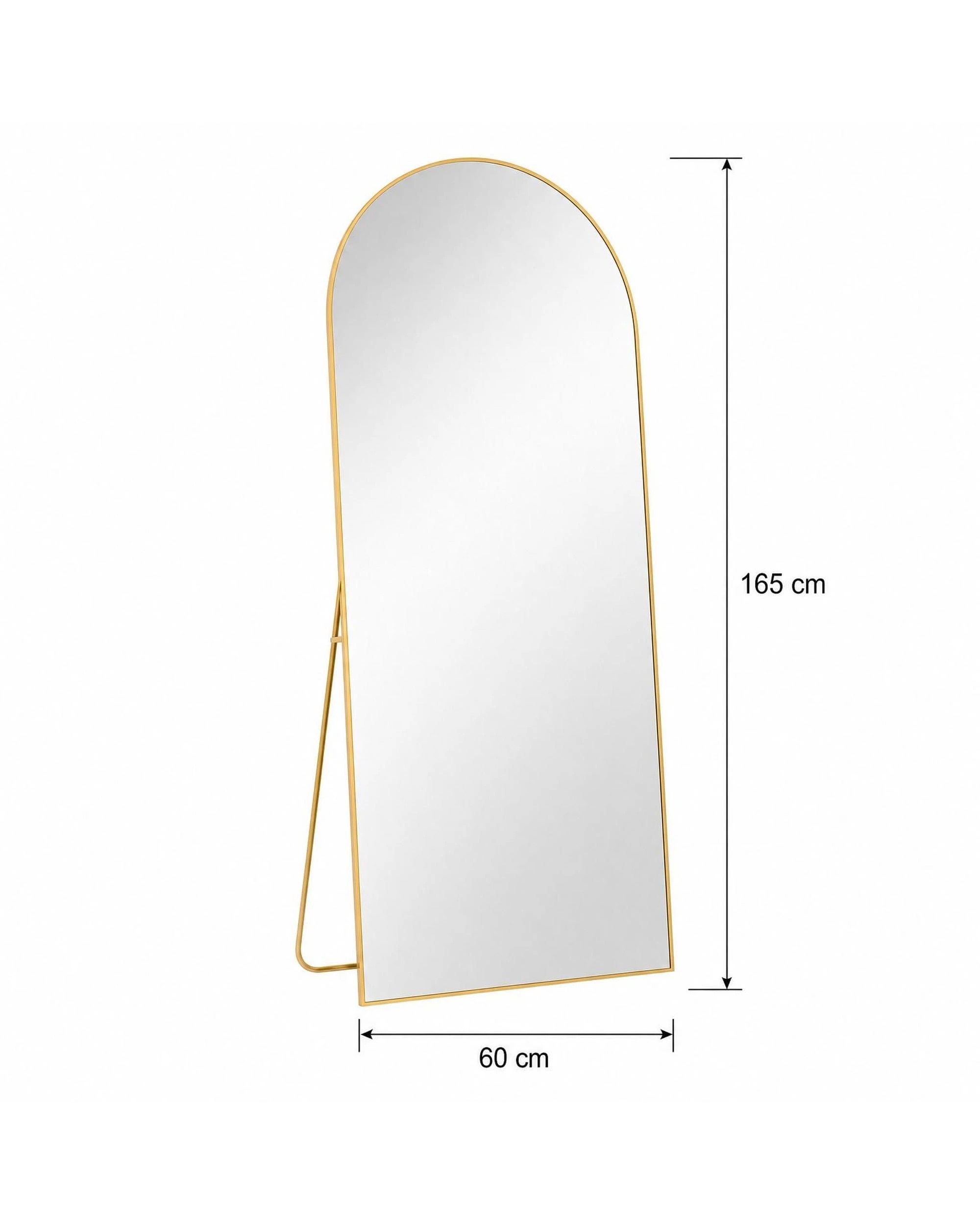 5 OAKORY 165x60cm Arched Full Length Mirror, Floor Mirror for Bedroom Living Room Entry Gold, 5 of 7