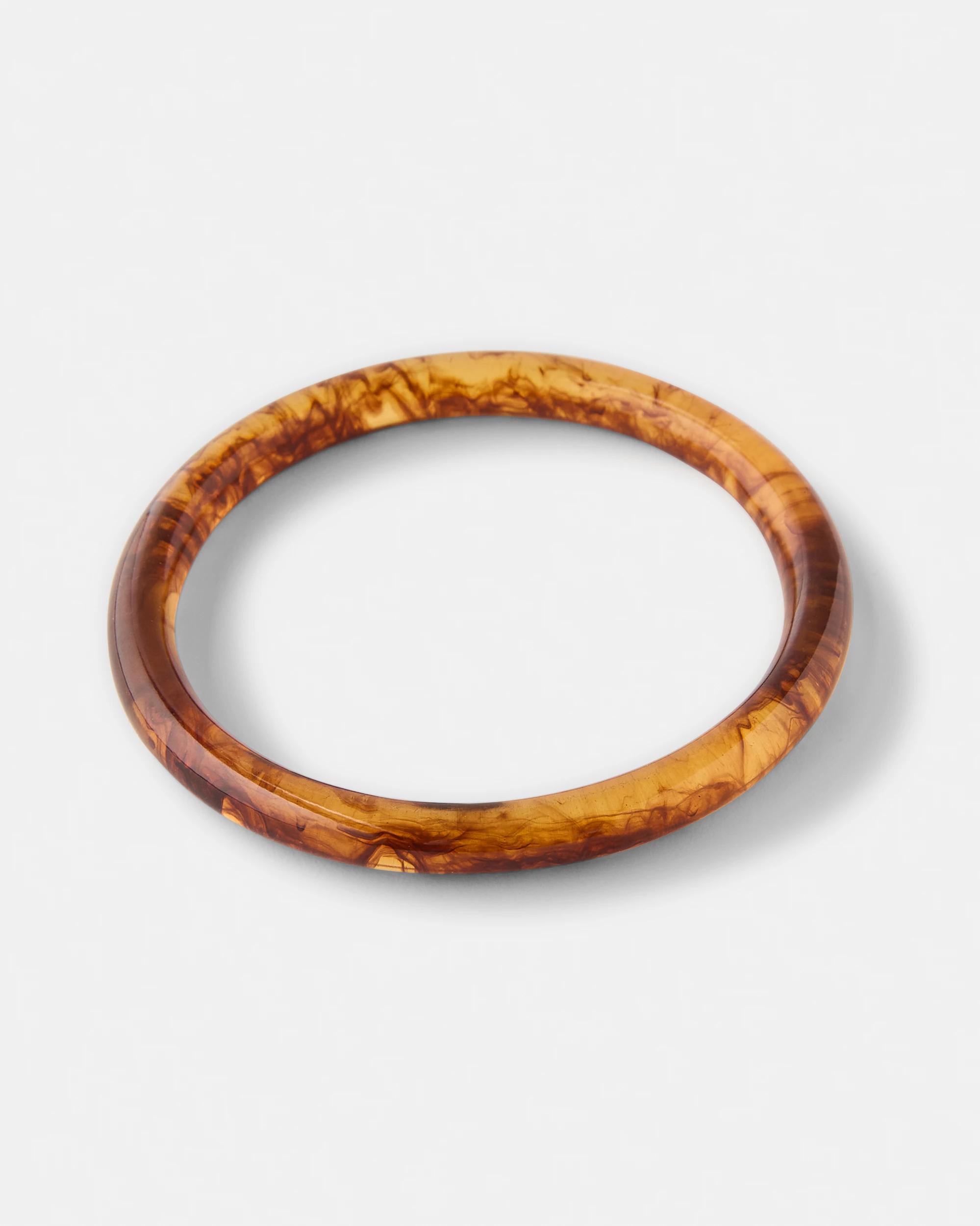 2 Thin Acrylic Bangle - Brown Brown, 2 of 4