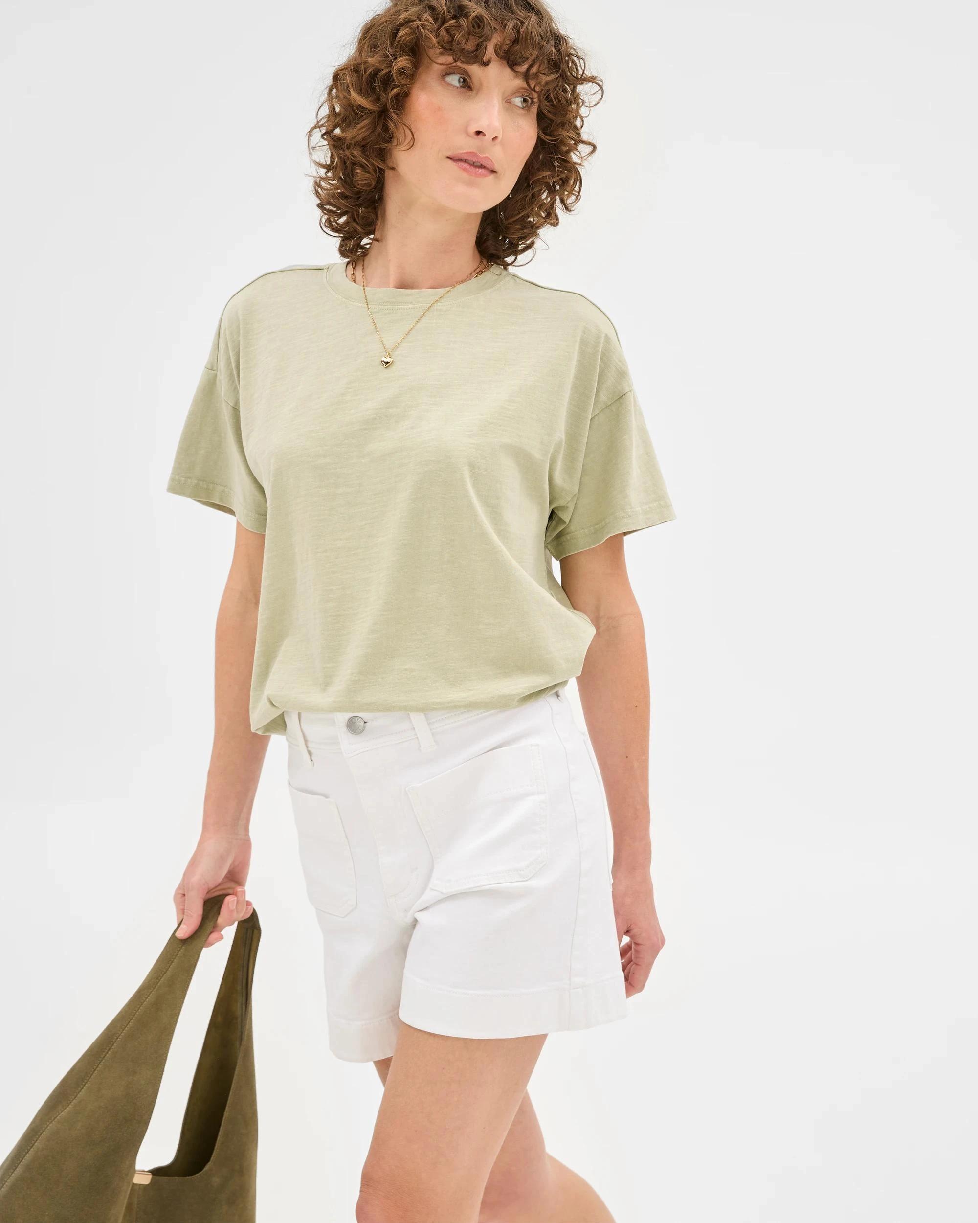 2 Target Australian Cotton Relaxed Slub T-Shirt ALOE VERA, 2 of 7