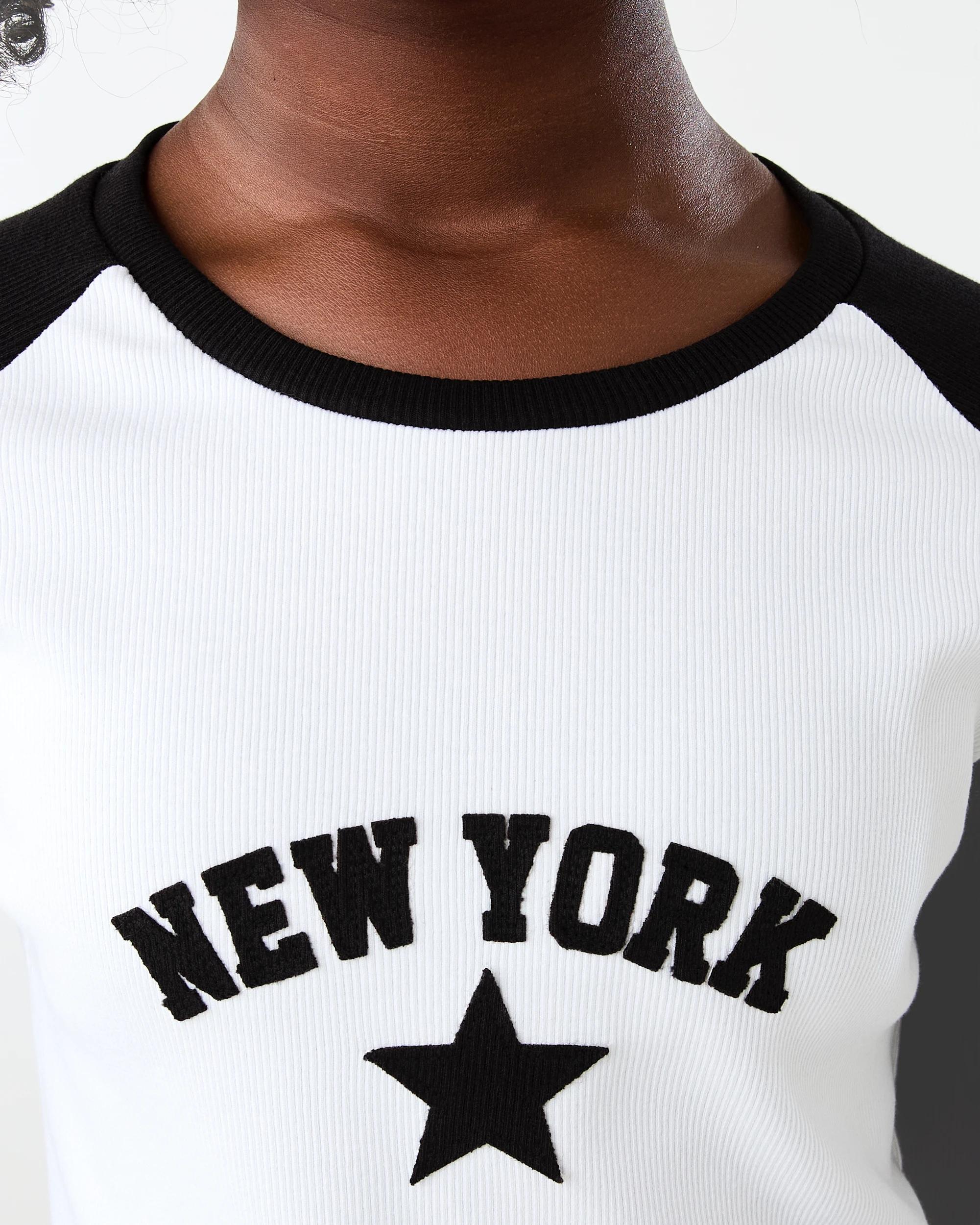 4 Long Sleeve Rib Top Blck Star, 4 of 7