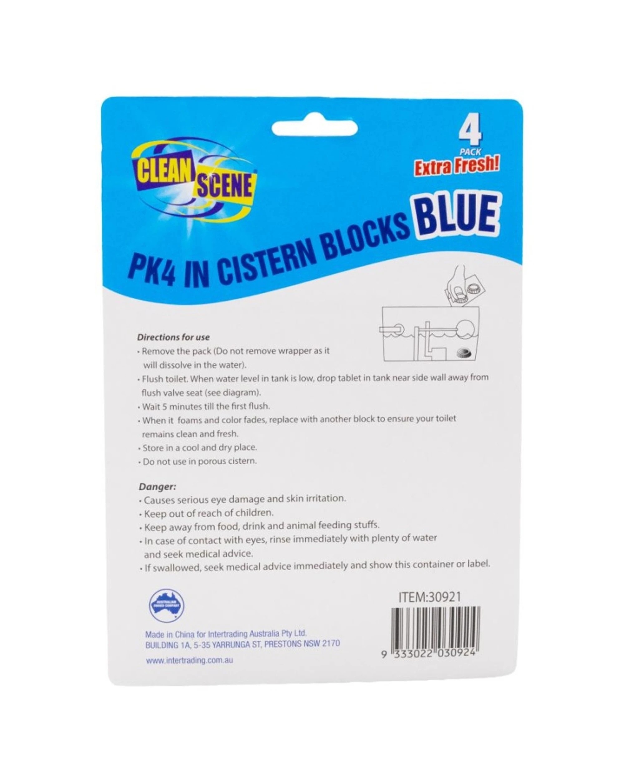 3 Clean Scene 12x 4pc Toilet Cistern Blocks Extra Fresh Cleaner 50g - Blue, 3 of 3