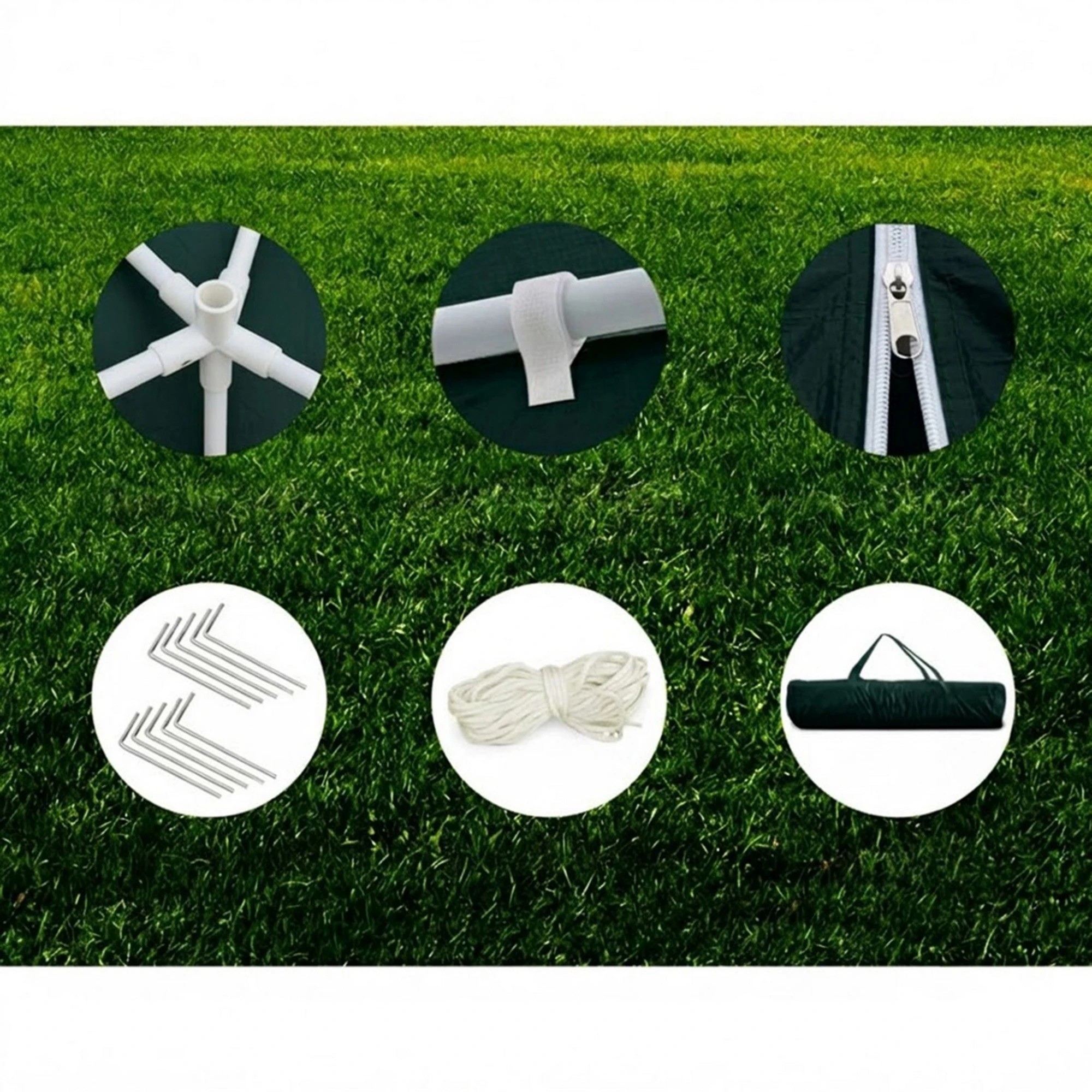 7 Instahut Gazebo  Marquee Wedding Party Tent Outdoor Camping Side Wall Canopy 4 Panel - Green, 7 of 7