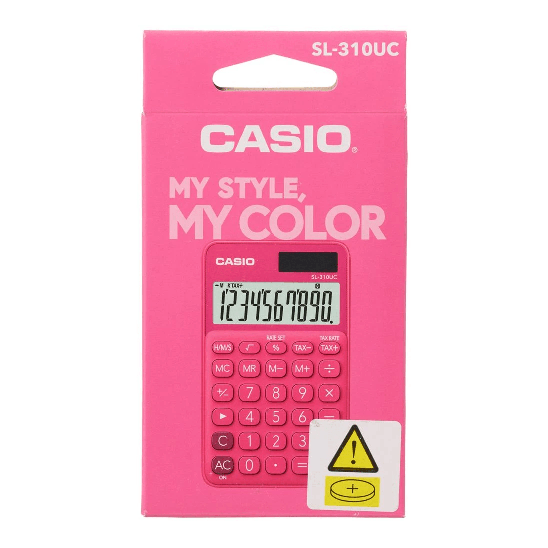 2 Casio 10 Digit Portable Calculator Pink SL-31OUC, 2 of 4