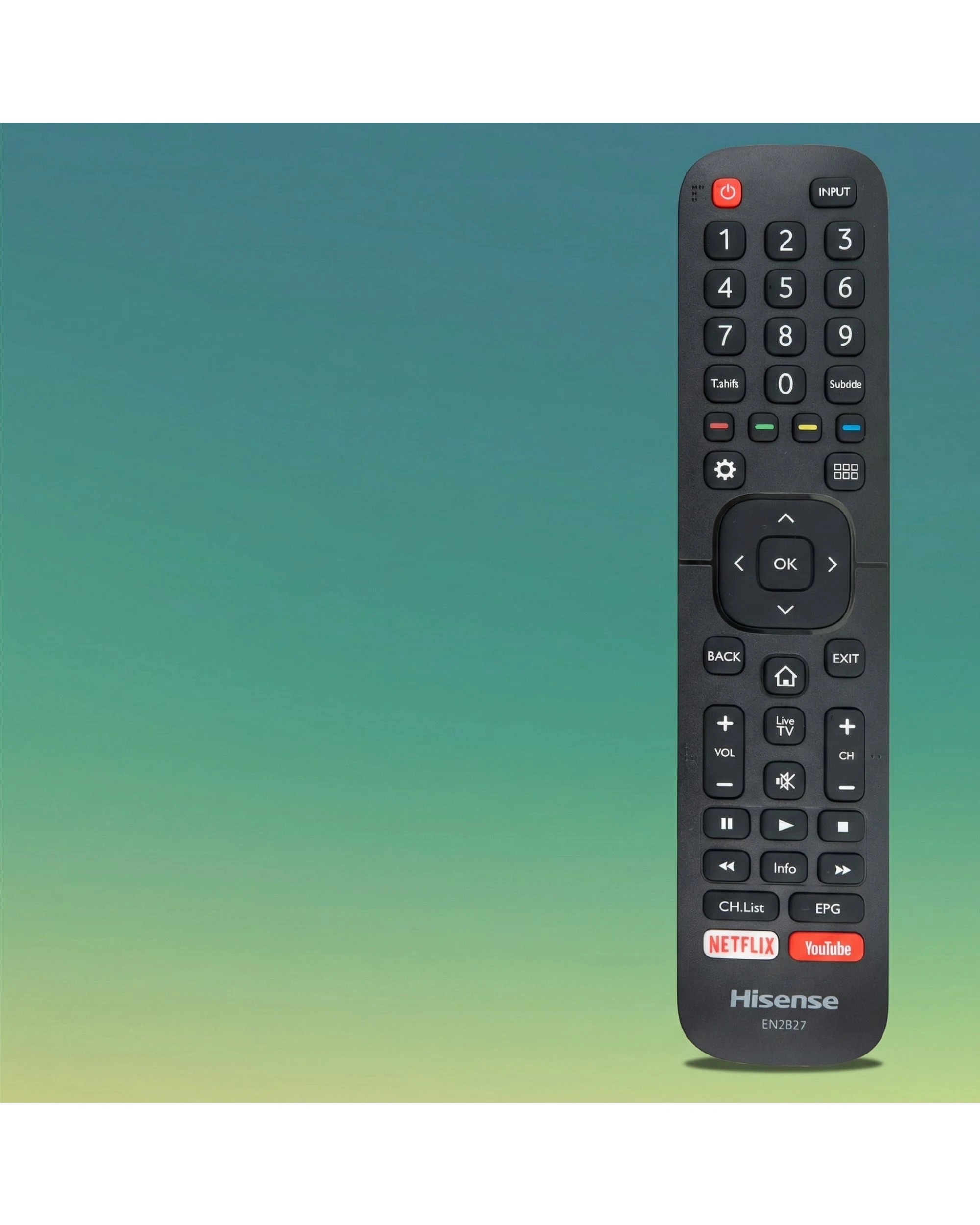 4 Hisense Genuine TV Remote Control T178581 EN2B27 - Black, 4 of 5