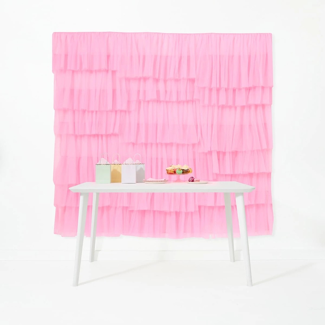 1 Pink Tulle Backdrop, 1 of 5