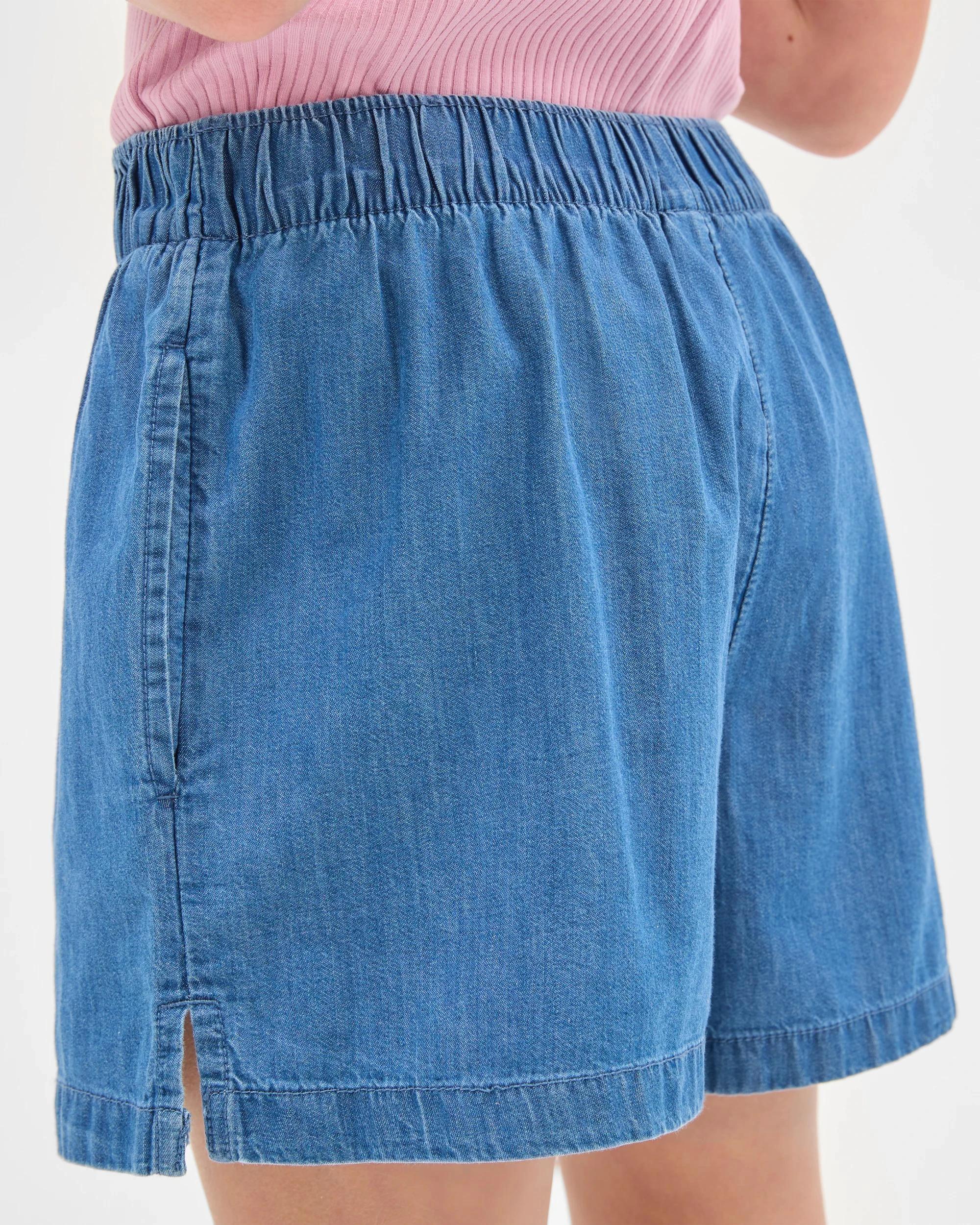 2 Target Australian Cotton Chambray Short MID BLUE, 2 of 6