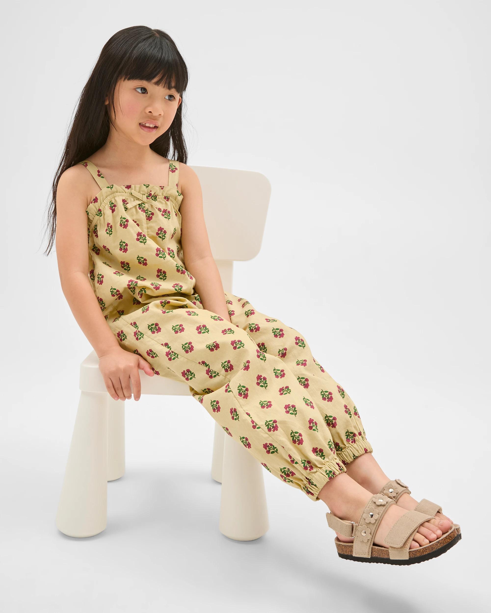 2 Target Kids Australian Cotton Blend Jumpsuit STAMP ALL OVER PRINT GREEN, 2 of 4