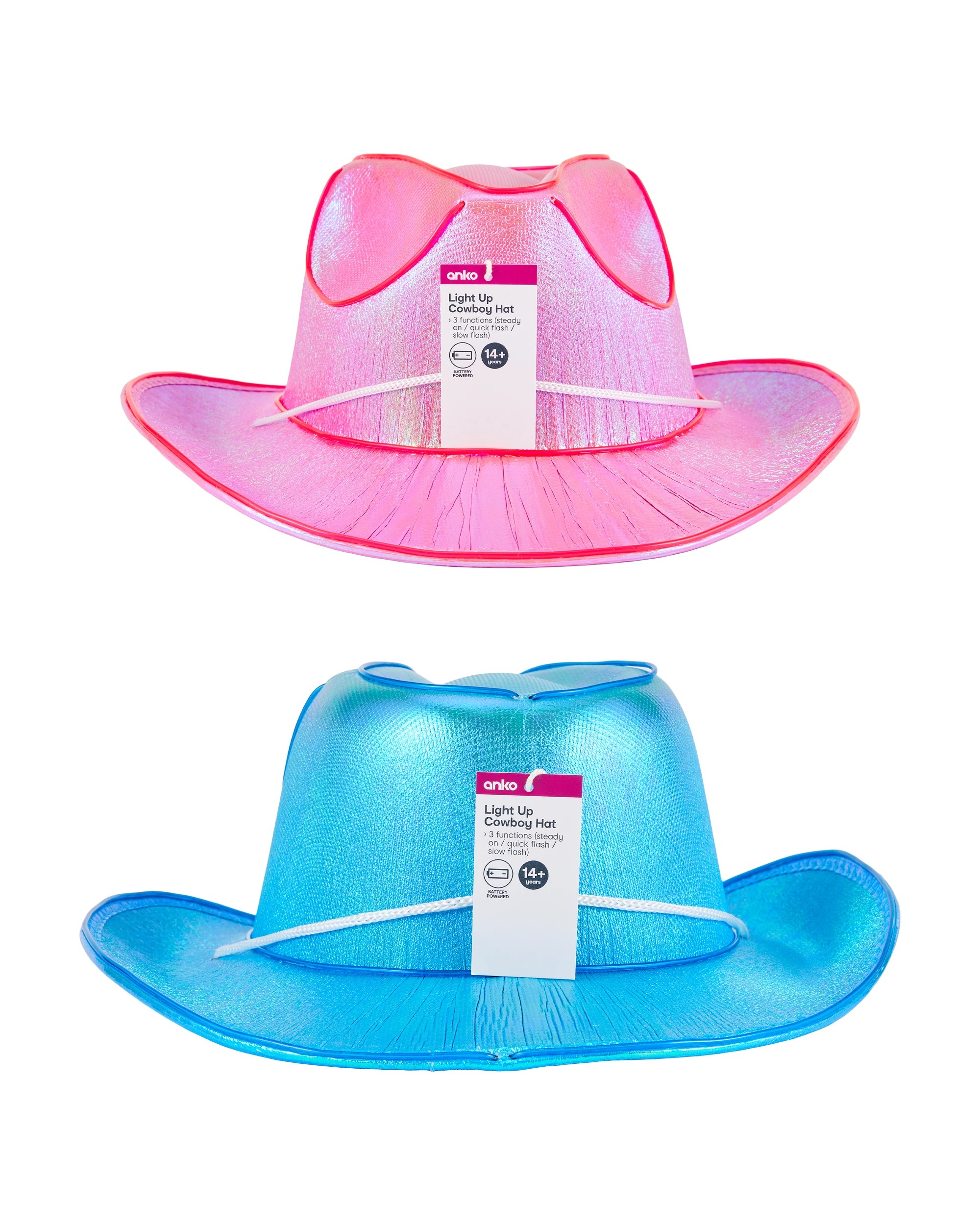 6 Light Up Cowboy Hat - Assorted, 6 of 6
