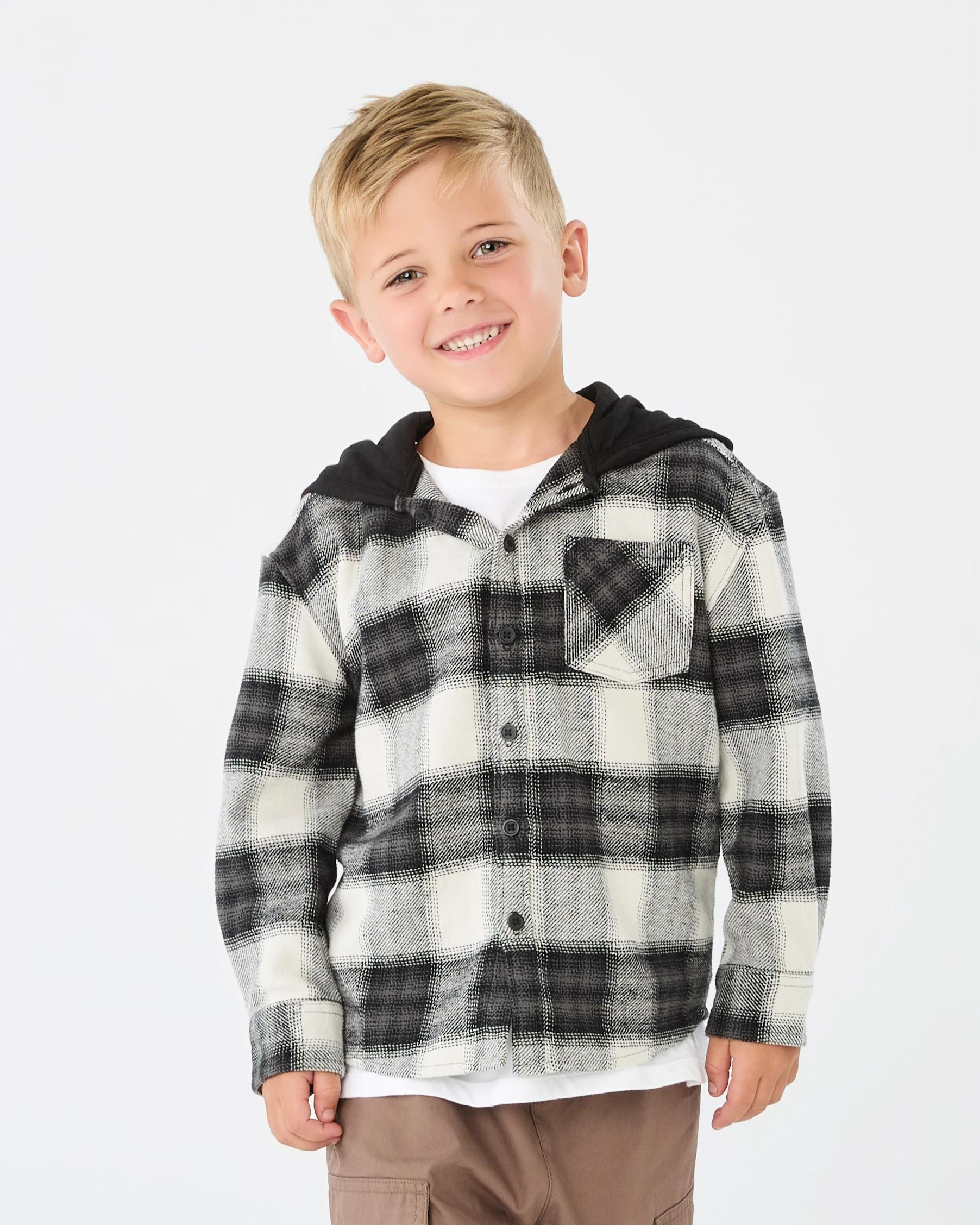 2 Yarn Dye Flannel Shirt with Hood Plaid Fd, 2 of 8