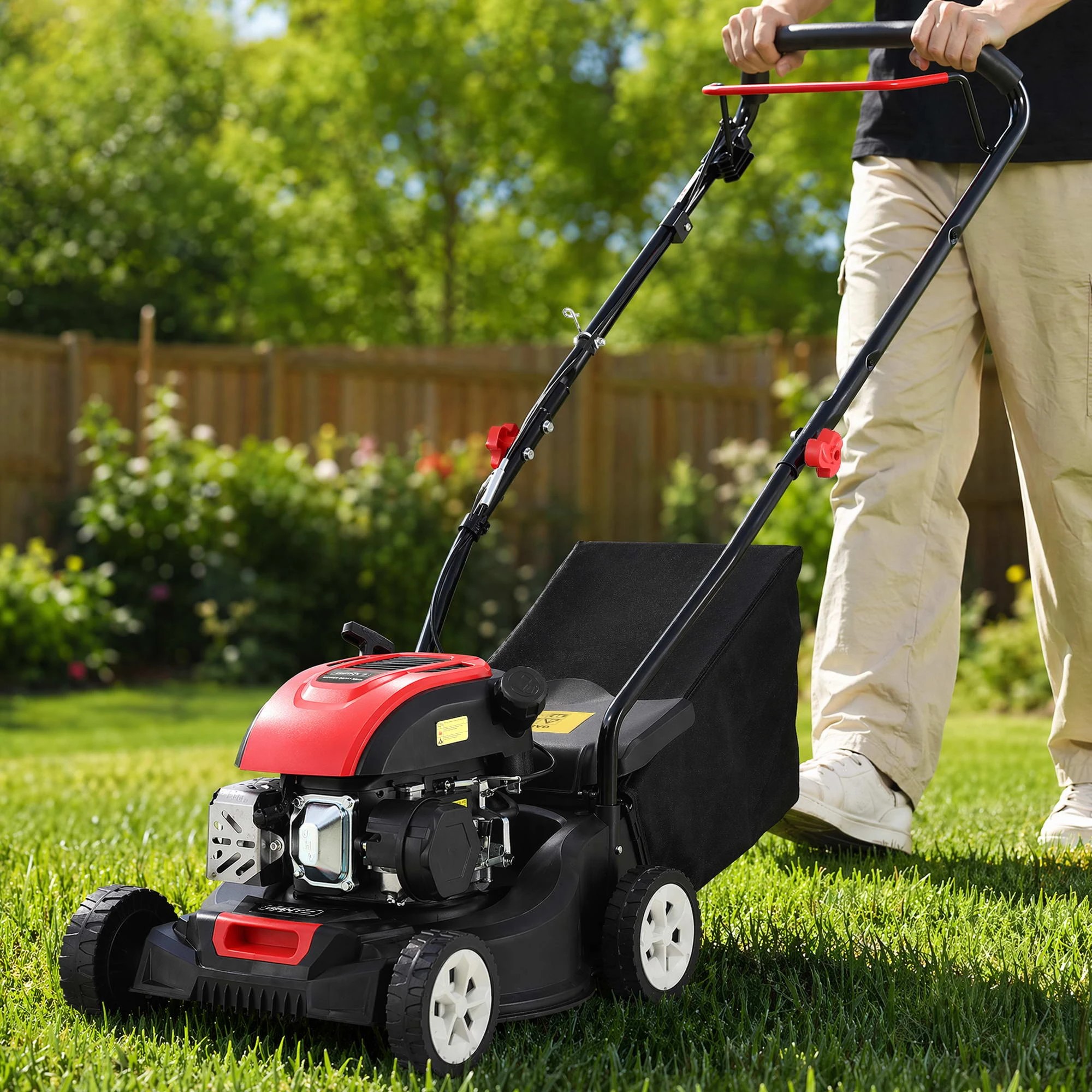 5 Giantz Petrol Lawn Mower 149cc 4 Stroke Hand Push 16in Grass Cutter Lawnmower - Multi, 5 of 9