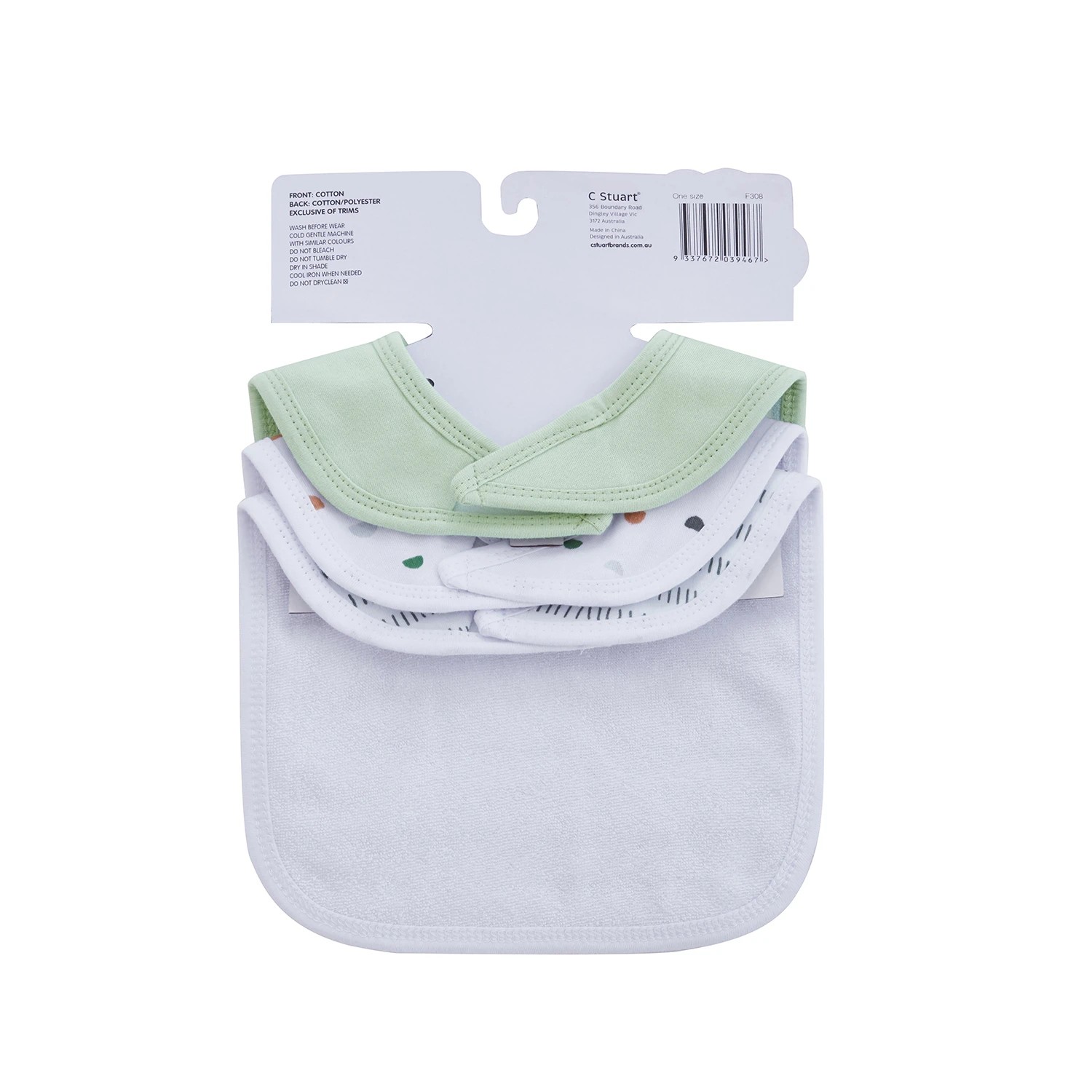 2 Big Softies 3 Pack Applique and printed bibs, Turtle, 2 of 5