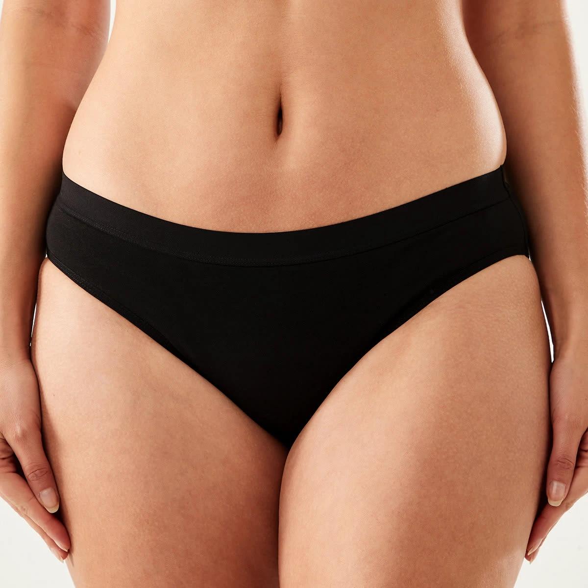 3 2 Pack Period Bikini Briefs - Heavy and Moderate Flow BLACK, 3 of 7