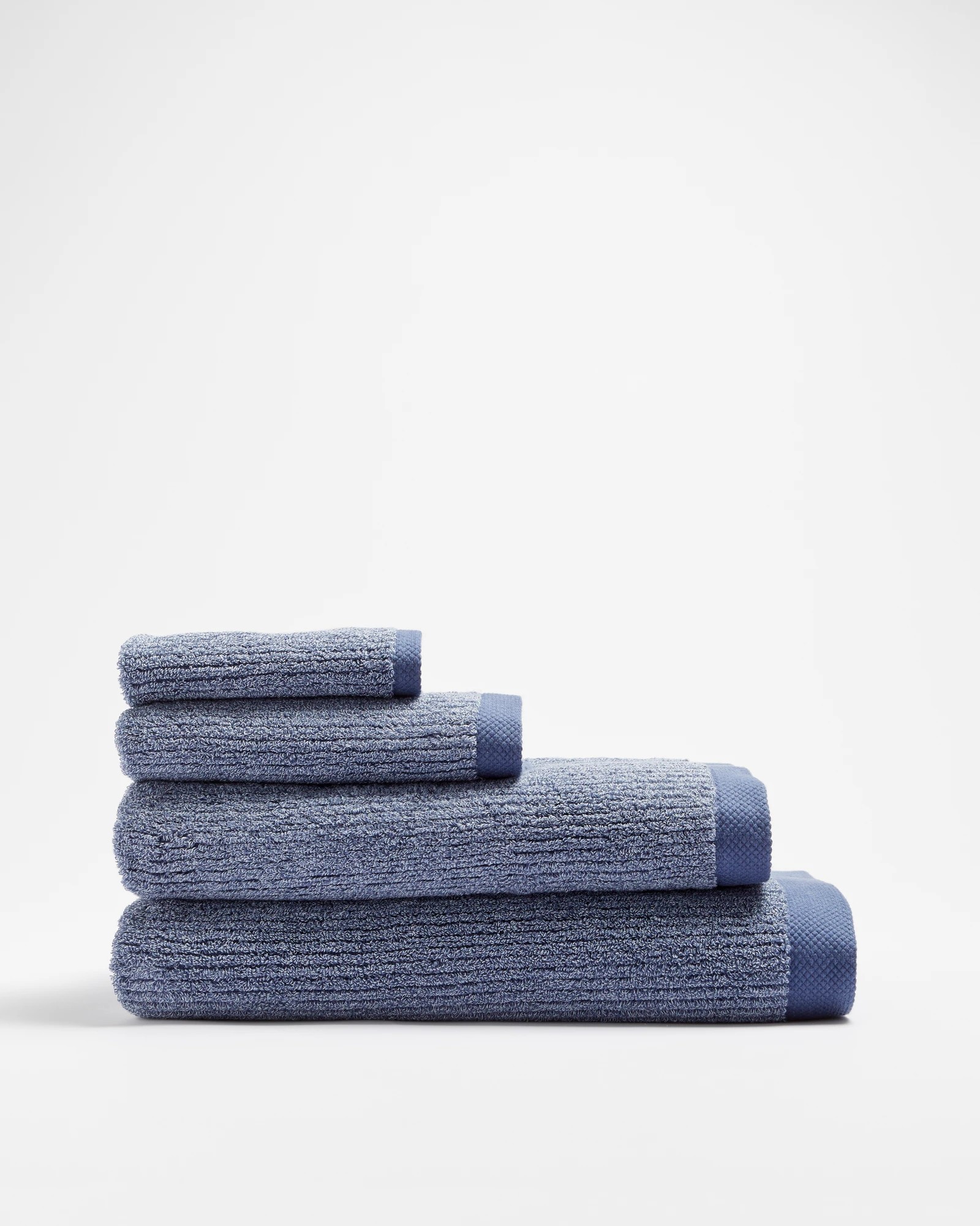 3 Target Australian Cotton Ribbed Face Washer - Piper Marle - Blue, 3 of 3