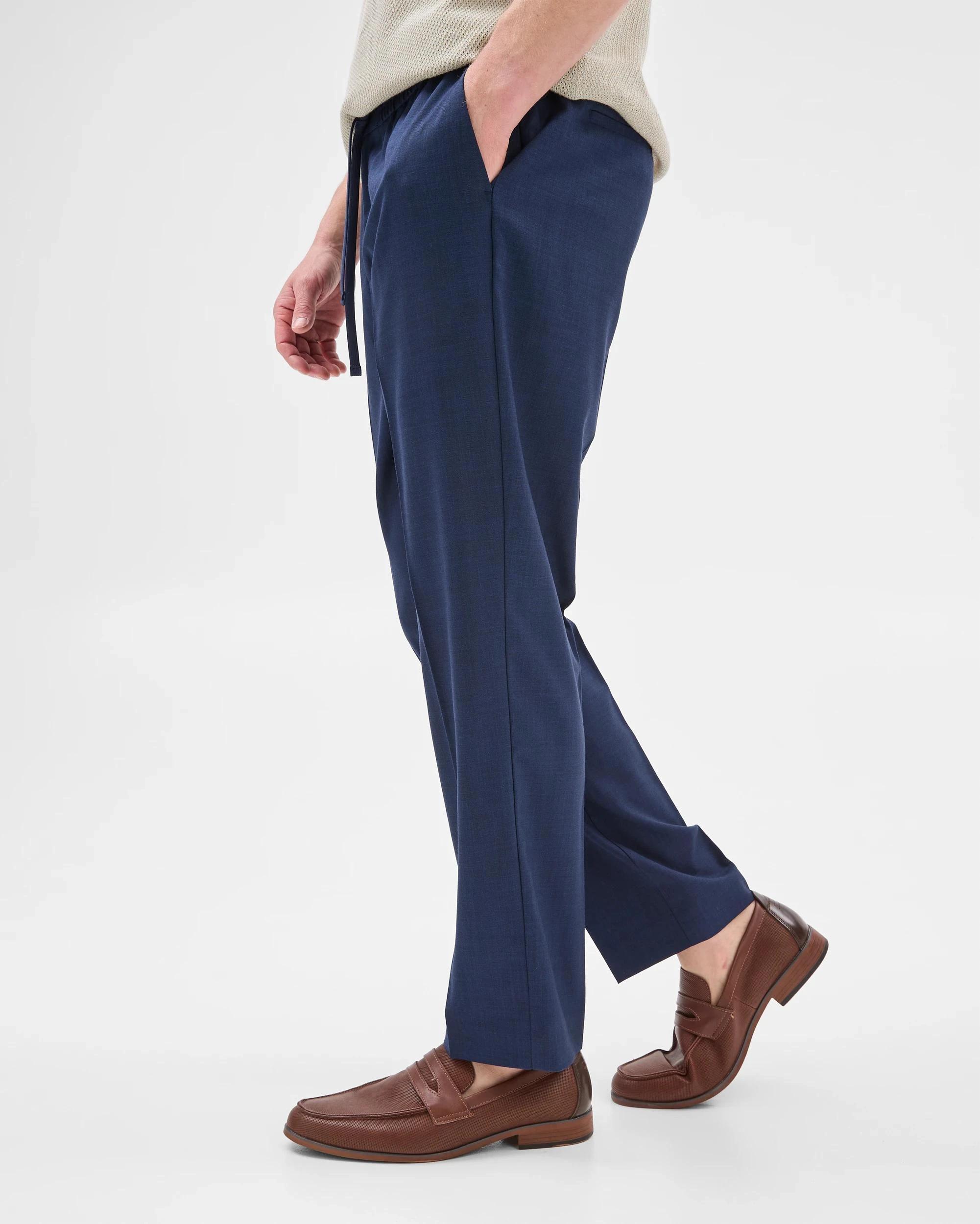 3 Elasticated Waist Pants - Preview NAVY MARLE, 3 of 9