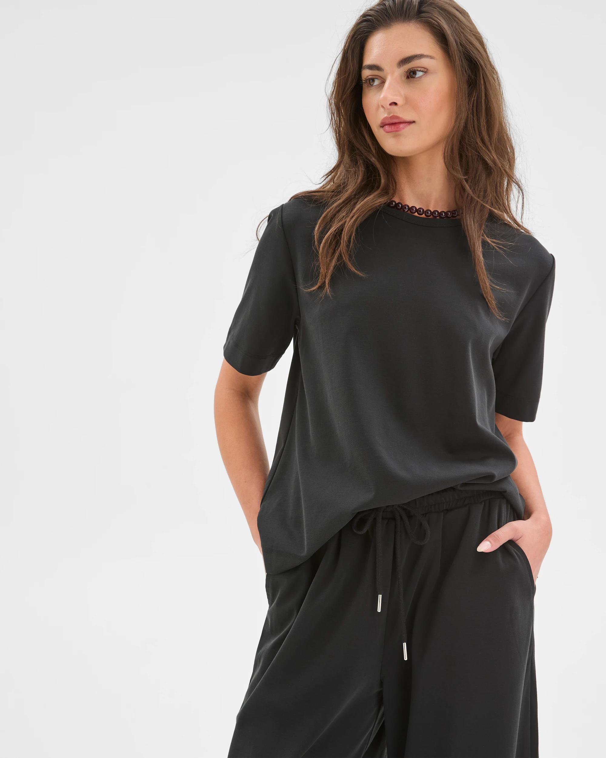 5 Target Petites Relaxed Drape Pants WASHED BLACK, 5 of 7