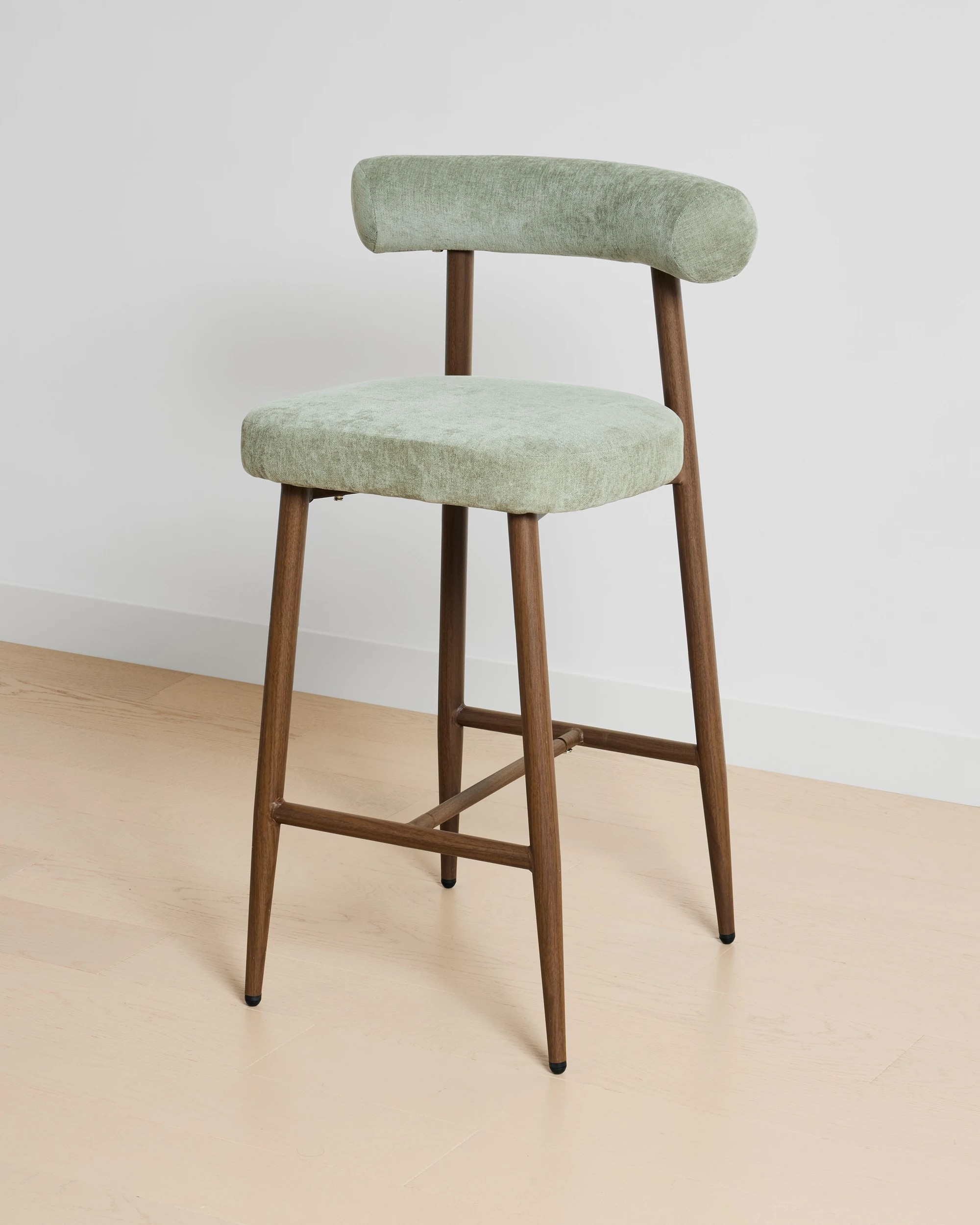 1 Henry Upholstered Bar Stool - Green, 1 of 7
