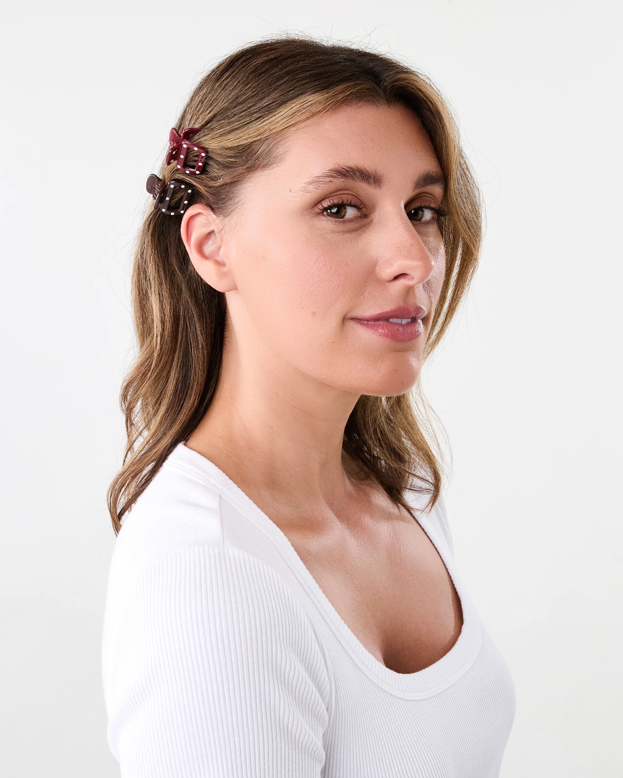 3 4 Pack Mini Contrast Claw Hair Clips, 3 of 4