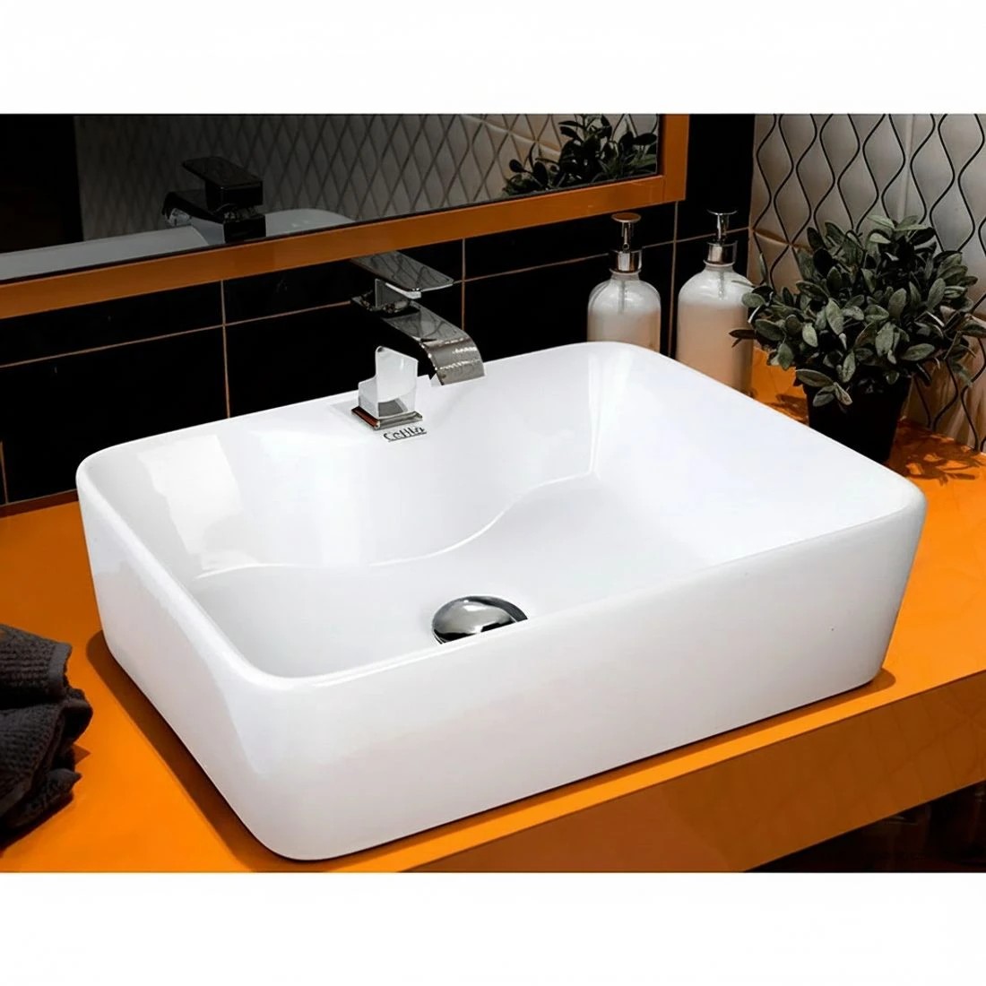 3 Cefito Bathroom Basin Ceramic Vanity Sink Hand Wash Bowl 48x38cm - White, 3 of 5