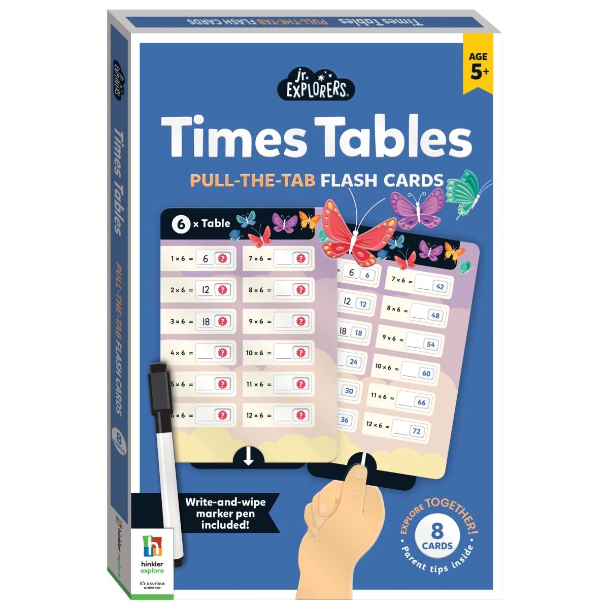 1 Junior Explorers: Times Tables Pull-the-Tab Flash Cards​, 1 of 5
