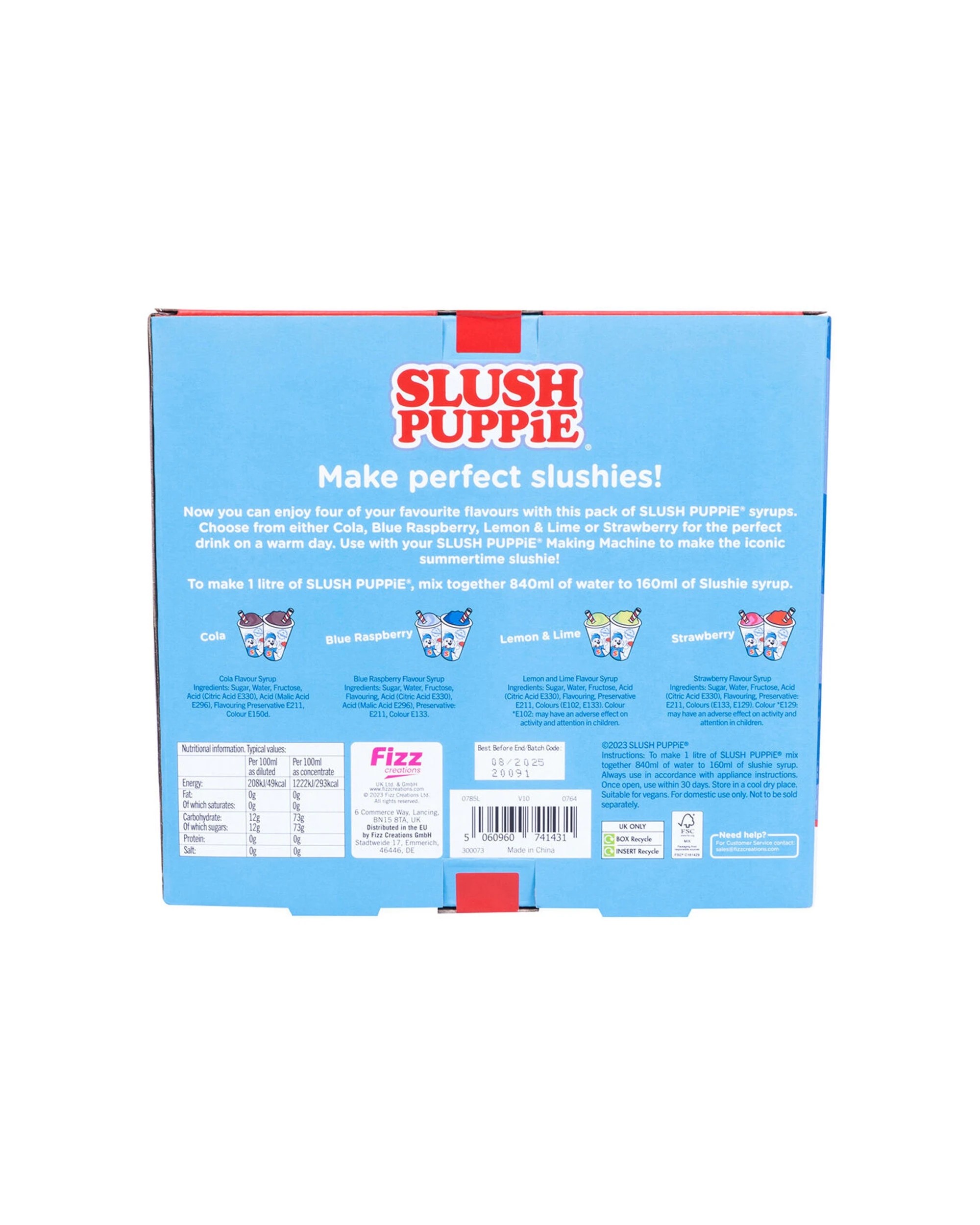 2 FIZZ CREATIONS Slush Puppie Syrup Set 4pc For Slush Machines 180ml Each - Multi, 2 of 4