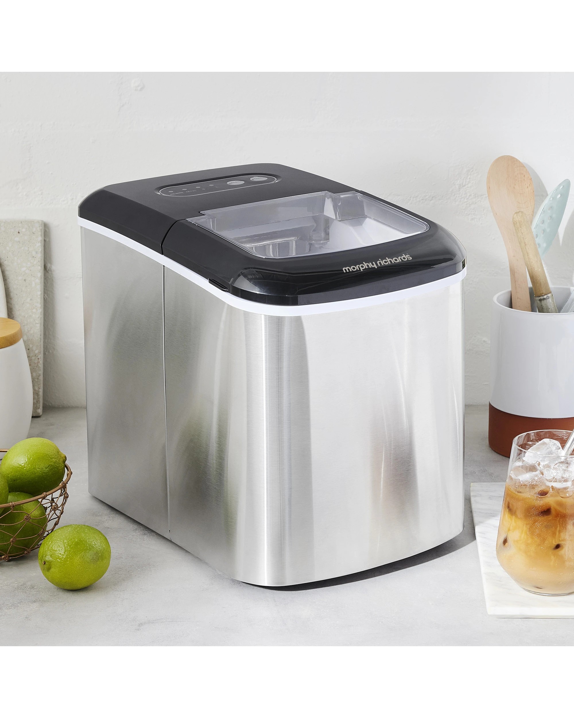9 Morphy Richards Ice Maker Stainless Steel 15kg Small Large And Cube 2.1l Tank, 9 of 10