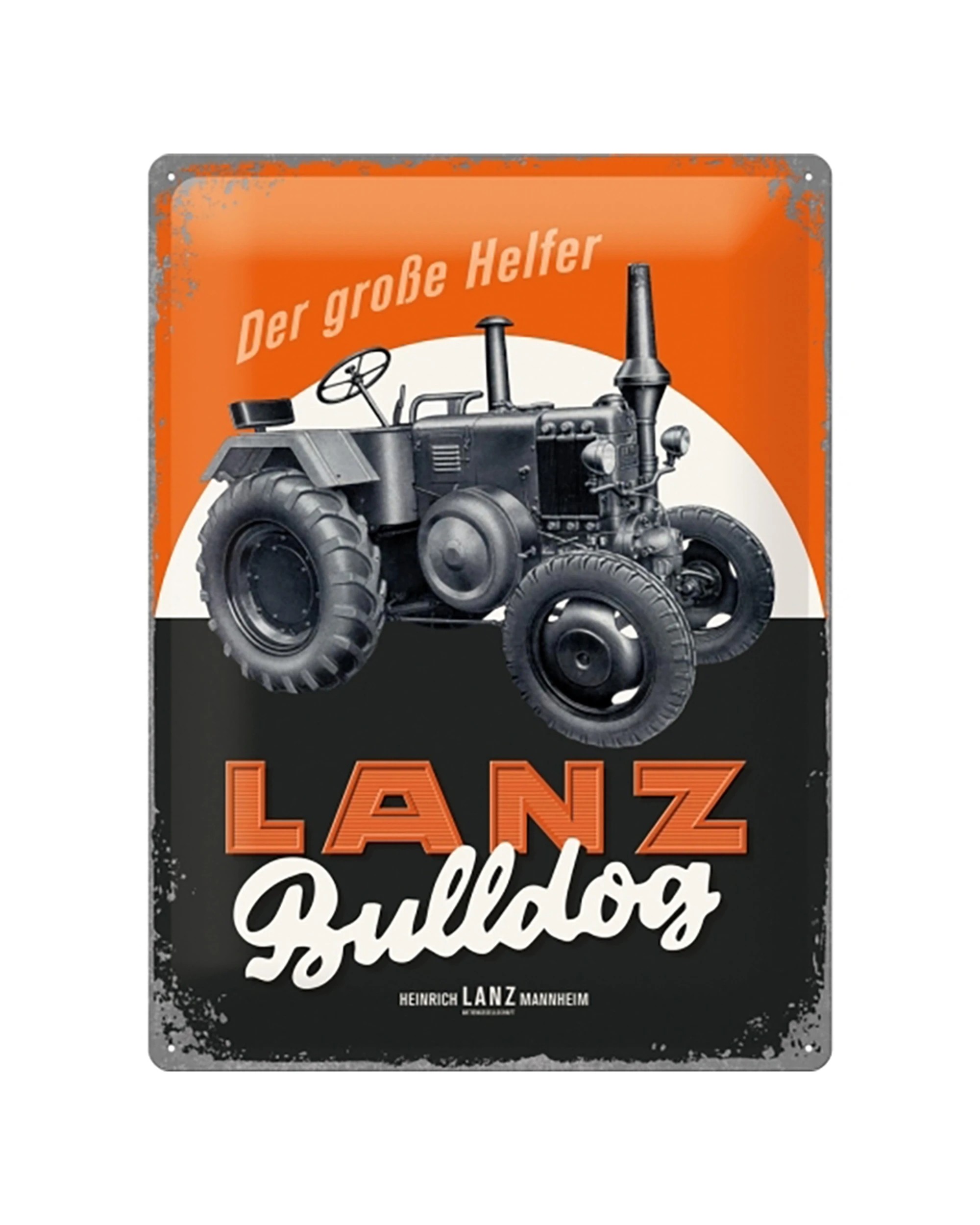 1 Nostalgic-Art Large 30x40cm Metal Wall Art Sign Plaque - Lanz Bulldog - Multi, 1 of 3