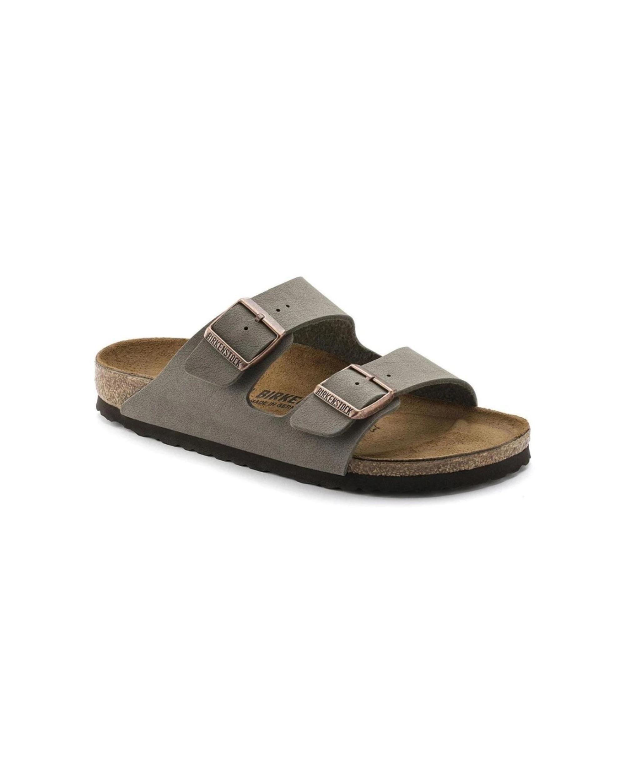 1 Birkenstock Arizona BirkiBuc Sandals Regular Width STONE, 1 of 5