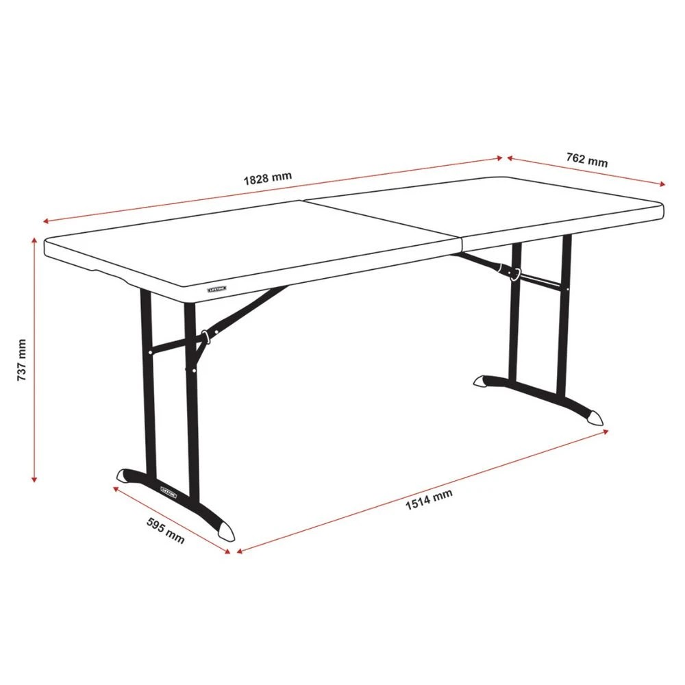 10 Lifetime Commercial 6 Foot Bifold Table Desks, Tables and Returns, 10 of 10