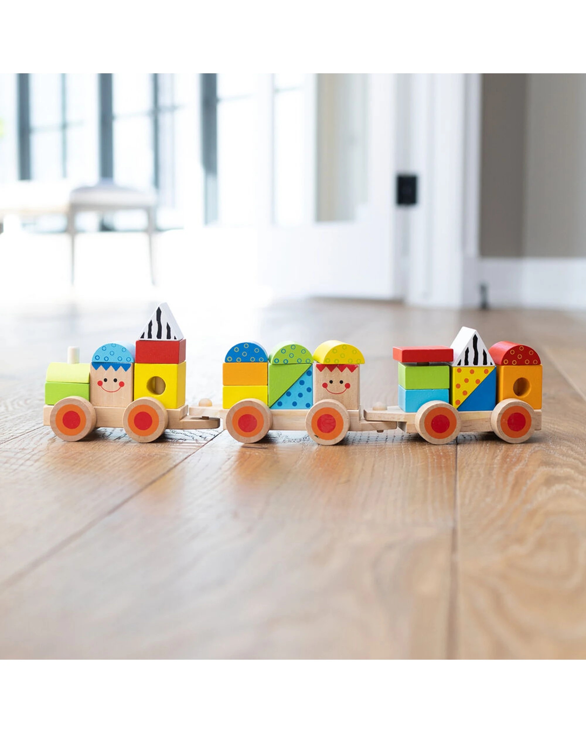 6 Fat Brain Toy Co Learning Locomotive Wooden Train Set Kids - Multi, 6 of 6