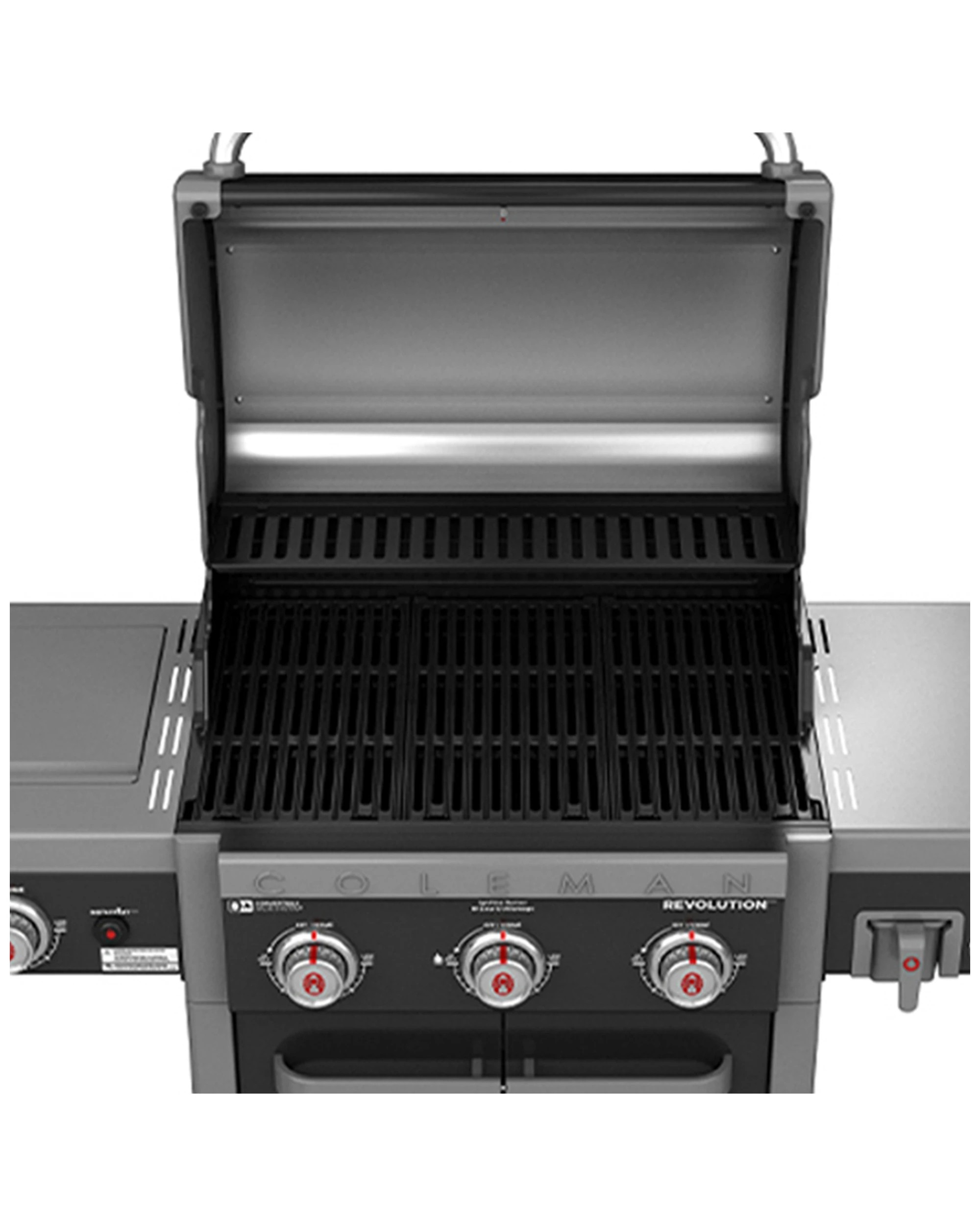 3 Coleman Revolution 3 Burner Gas BBQ With Side Burner Grease Management - Black, 3 of 9