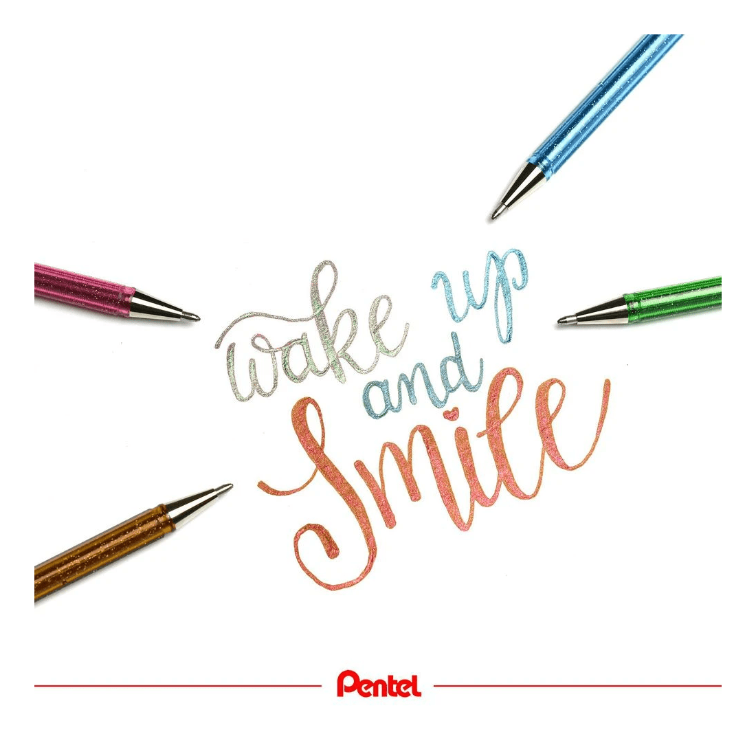 7 Pentel Hybrid Dual Metallic K110 Gel Pen Pink, 7 of 8