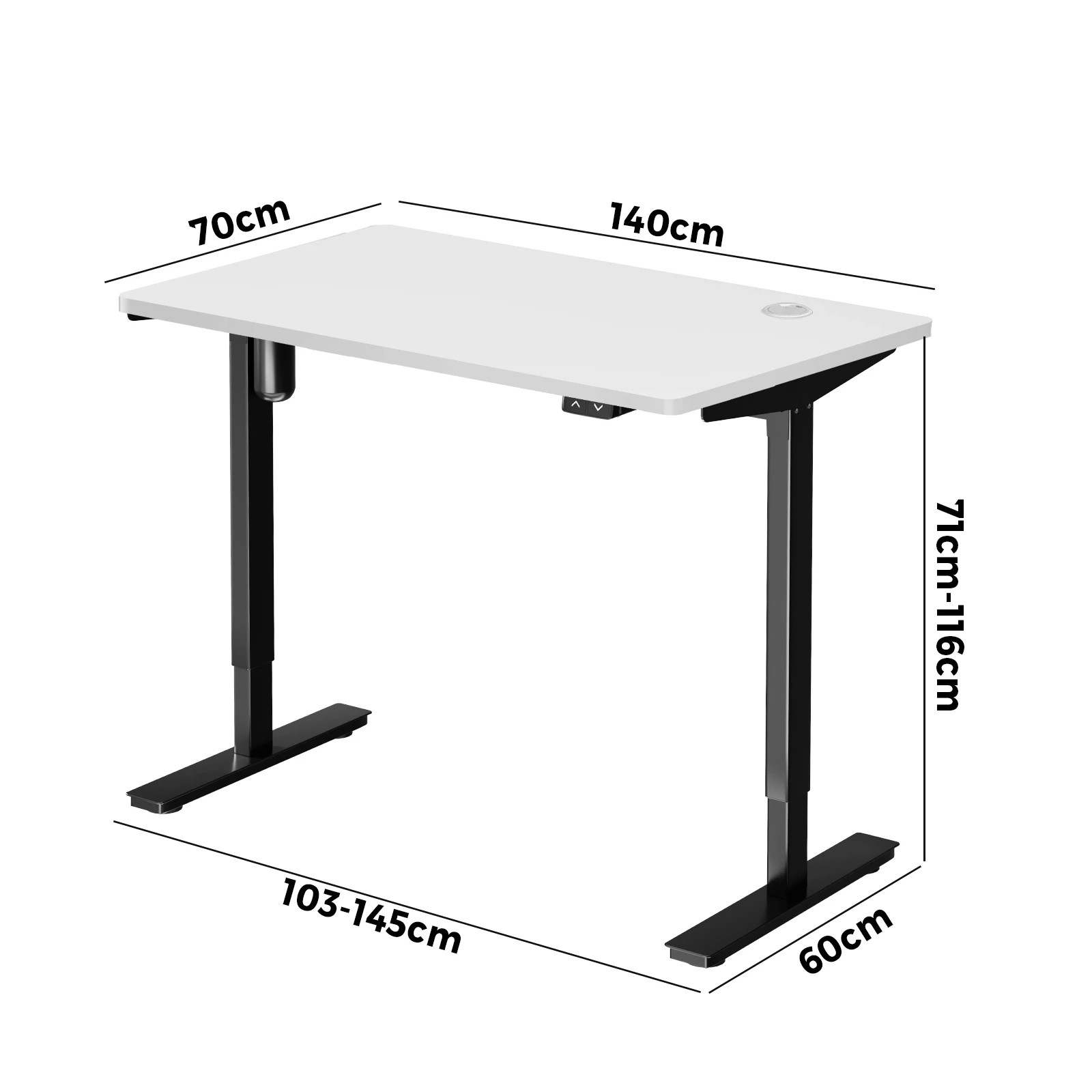 4 Oikiture 140cm Electric Standing Desk Single Motor
 - Multi, 4 of 4